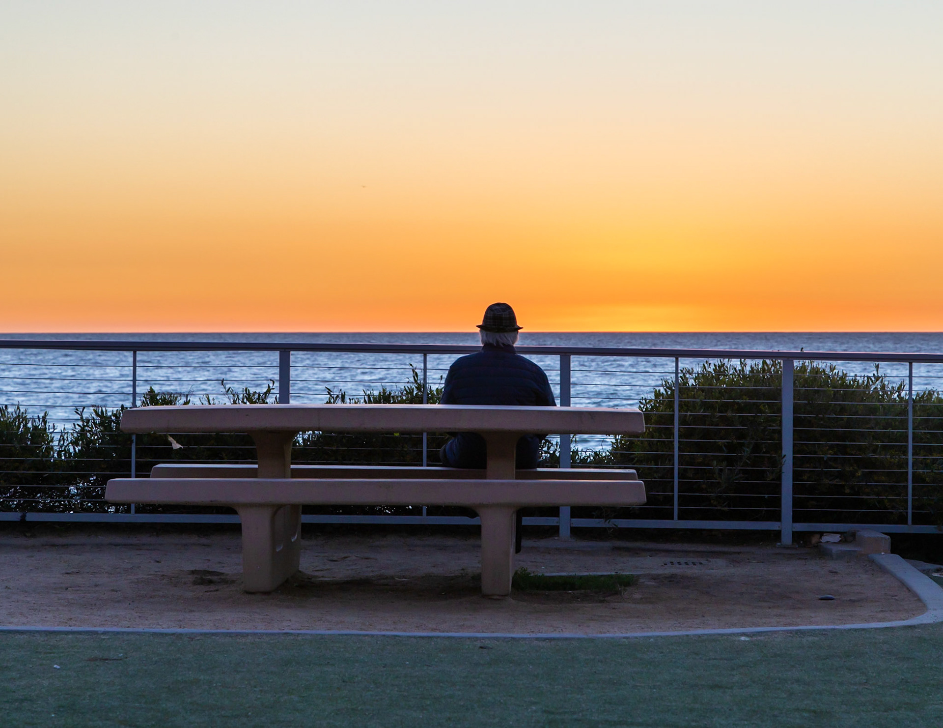 Sunset contemplation, California
