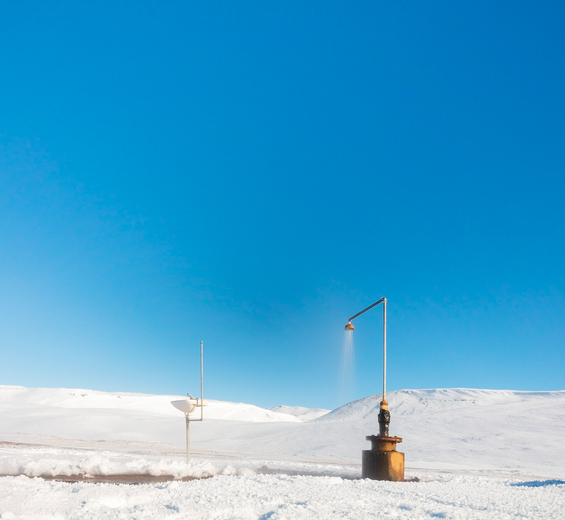 Only in Iceland, a shower in the middle of nowhere,