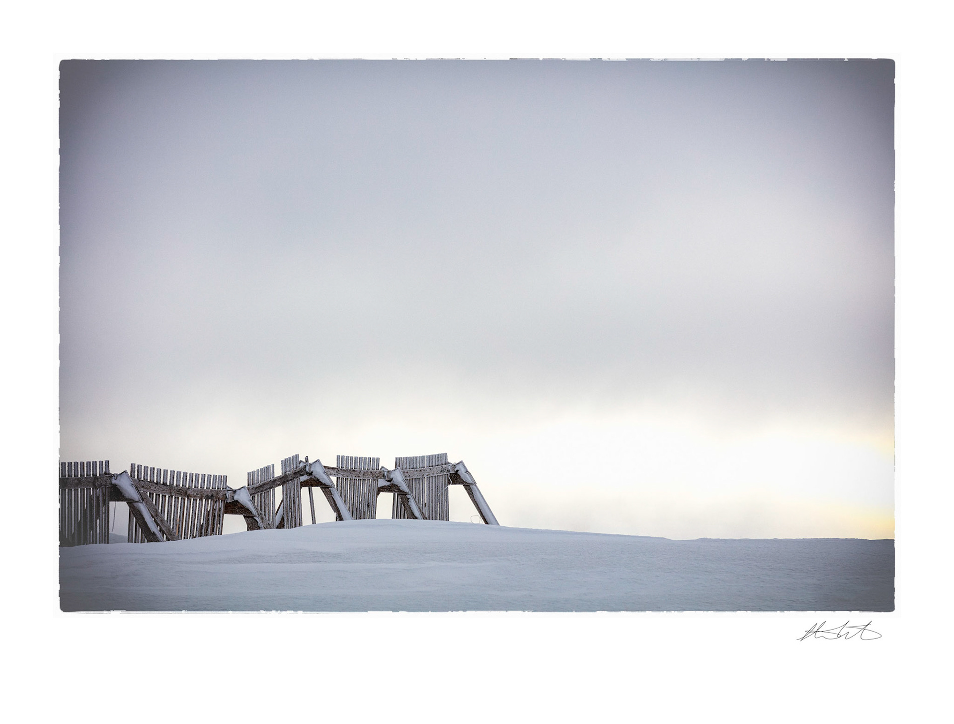 Snow fence, Iceland