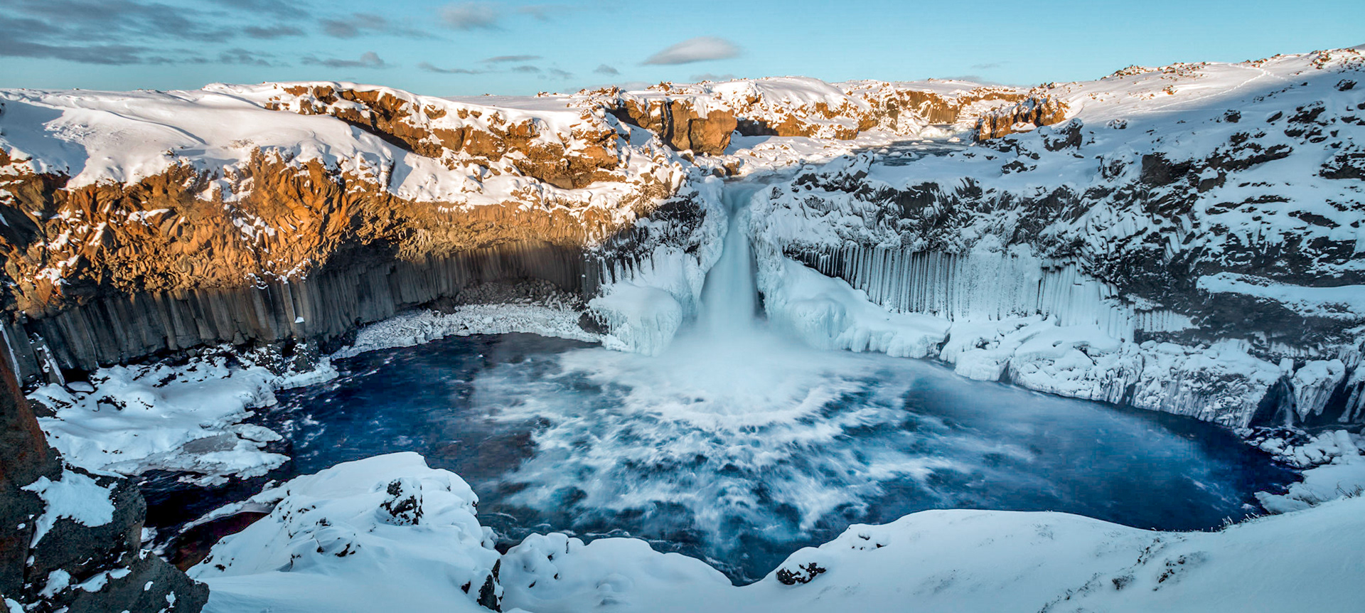 Aldeyjarfoss in winter (Iceland)