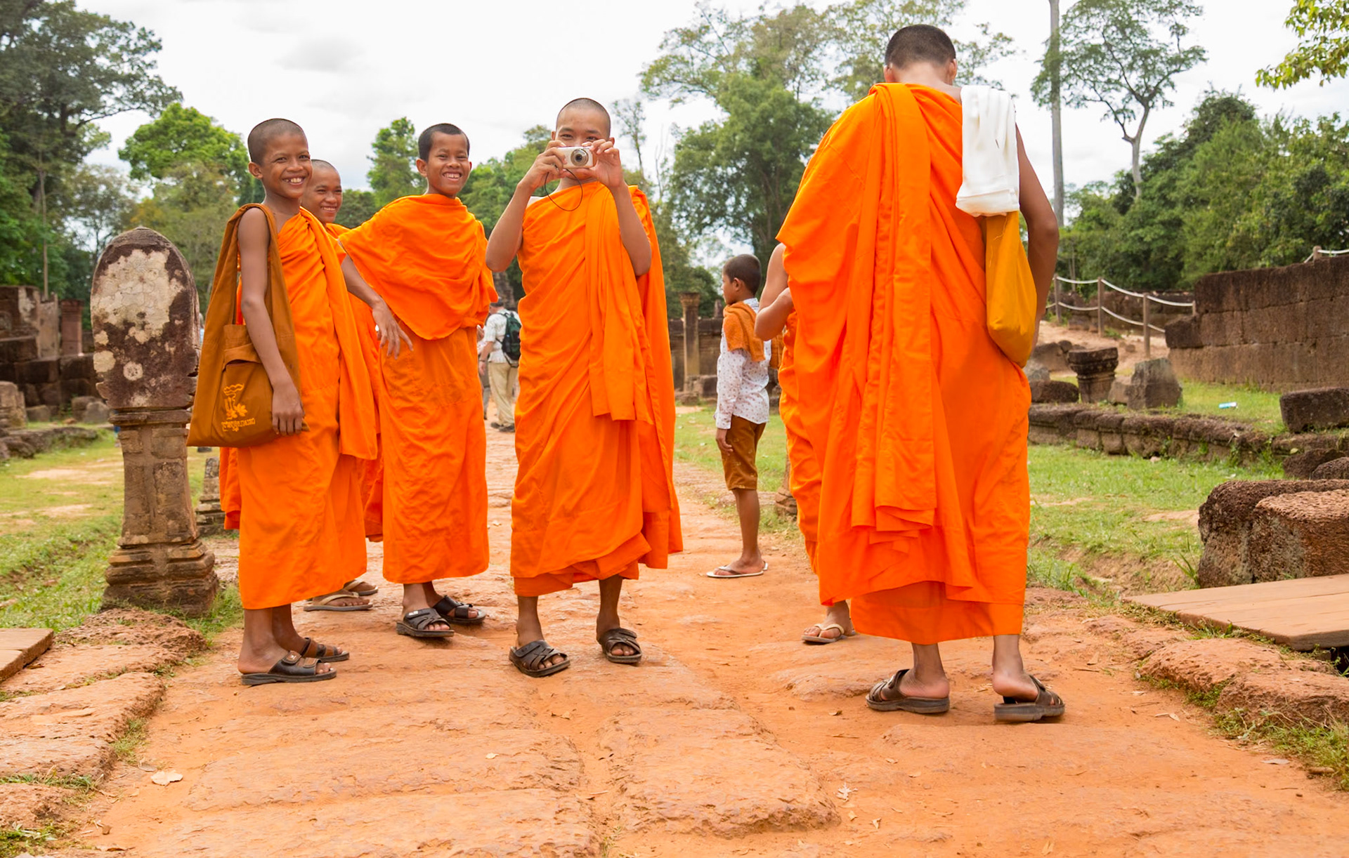 Young monks in Angkor Wat, Cambodia