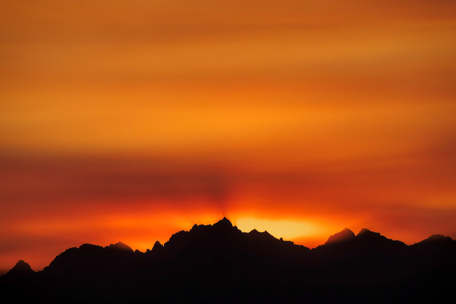 Mountain sunset