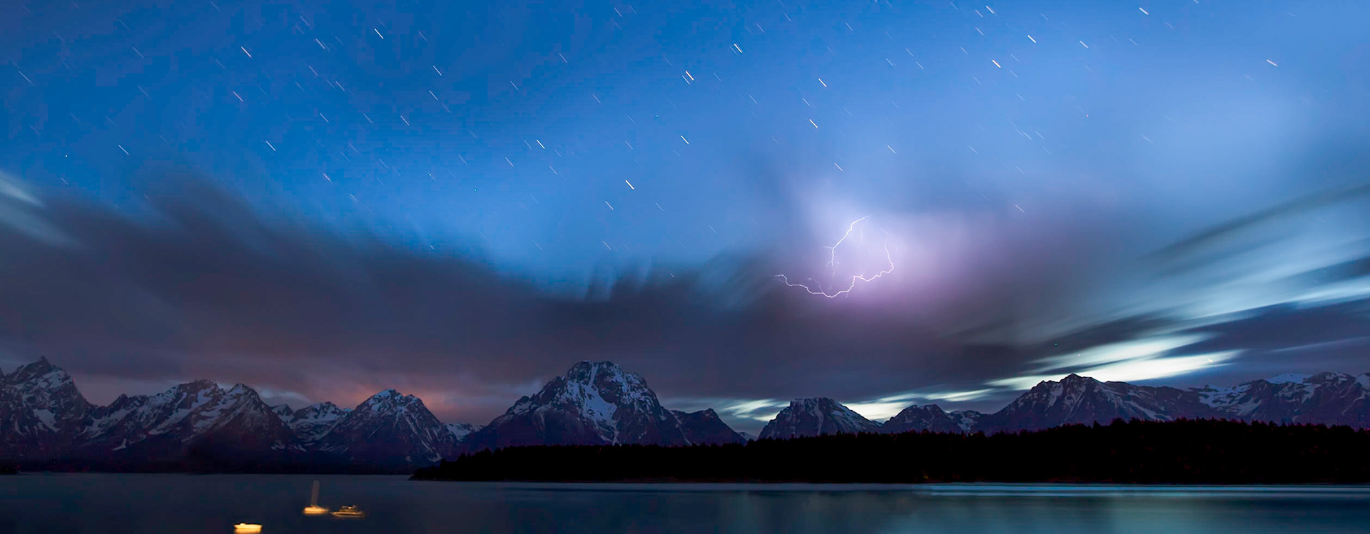 Tetons and lightning