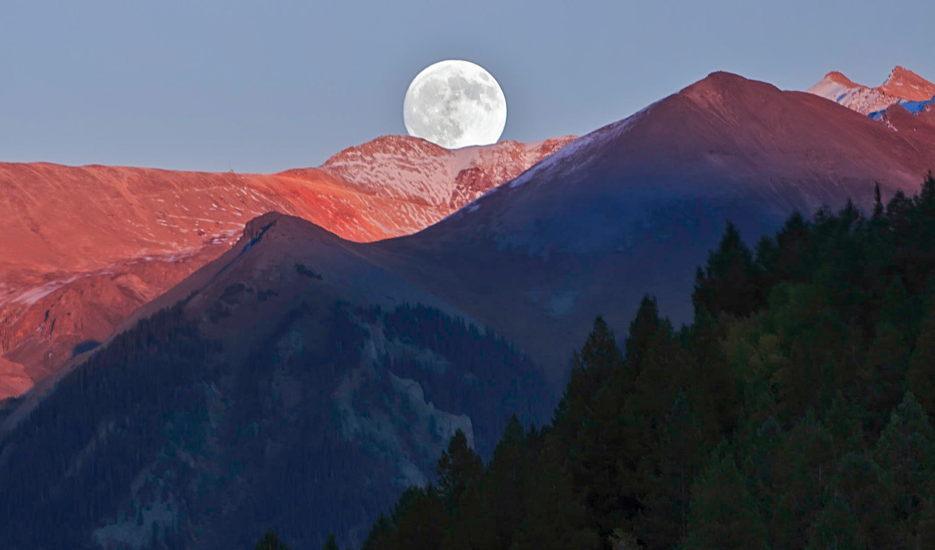 Telluride moon, Colorado