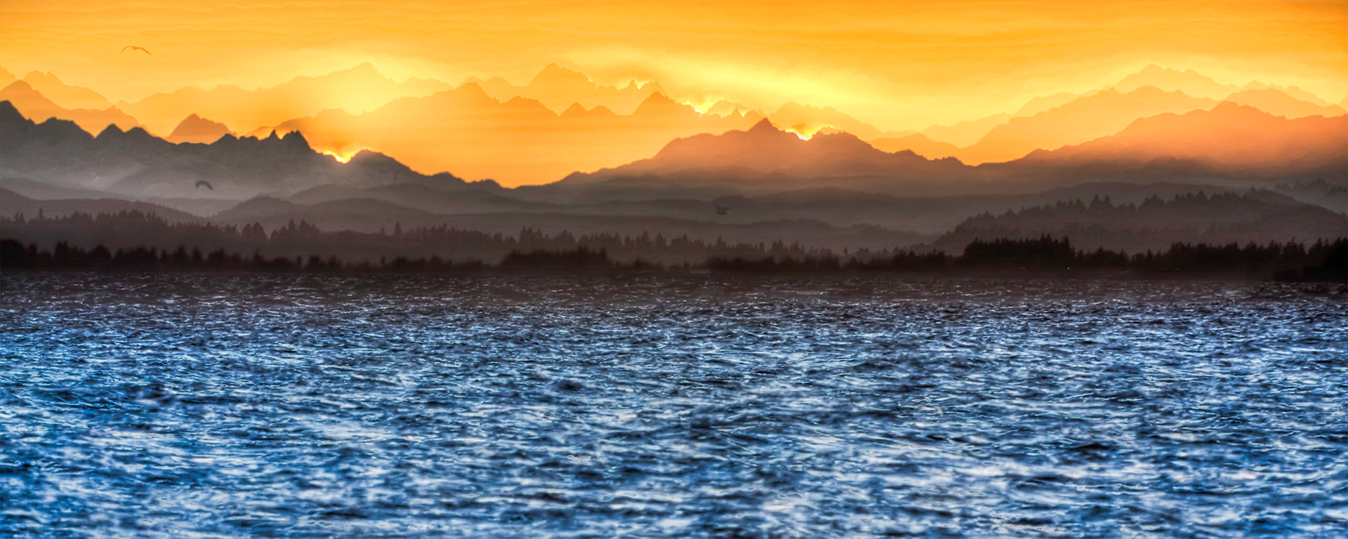 Olympic mountains, WA State (multiple exposure)