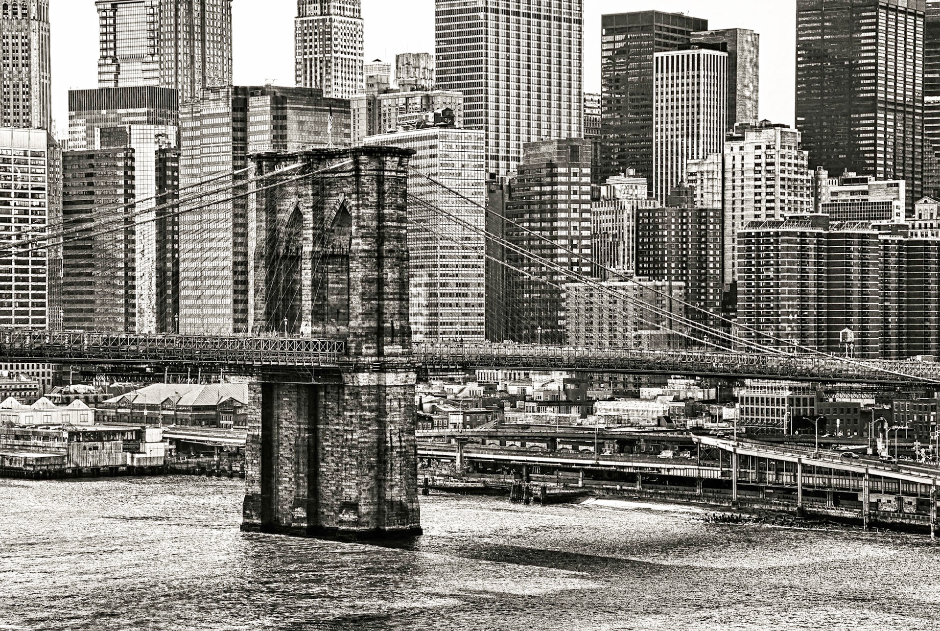 Brooklyn Bridge and Manhattan