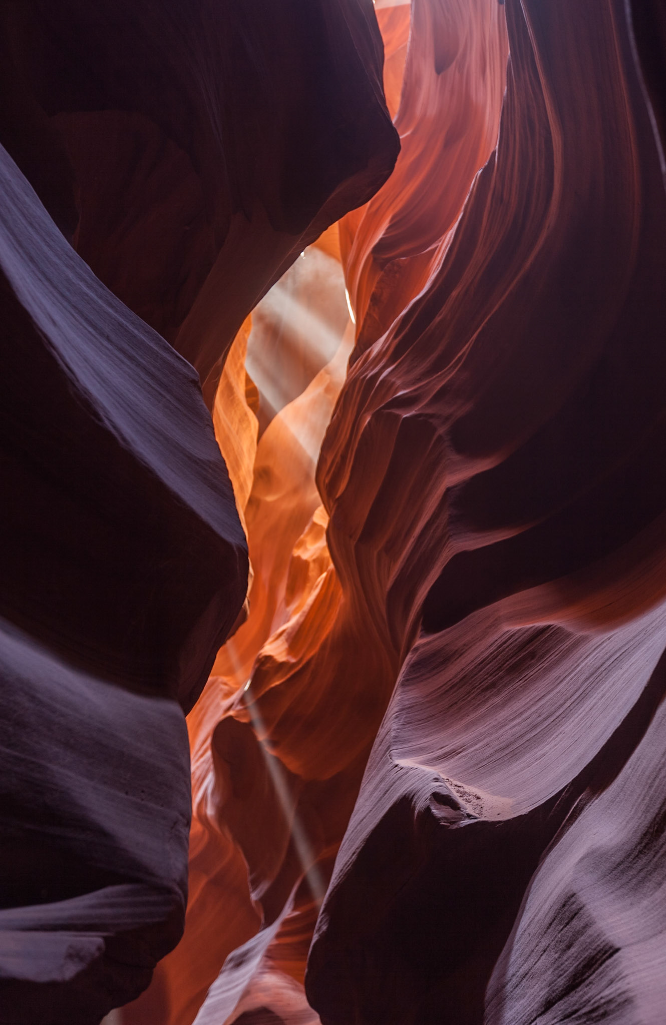 Light beams, slot canyon, Arizona