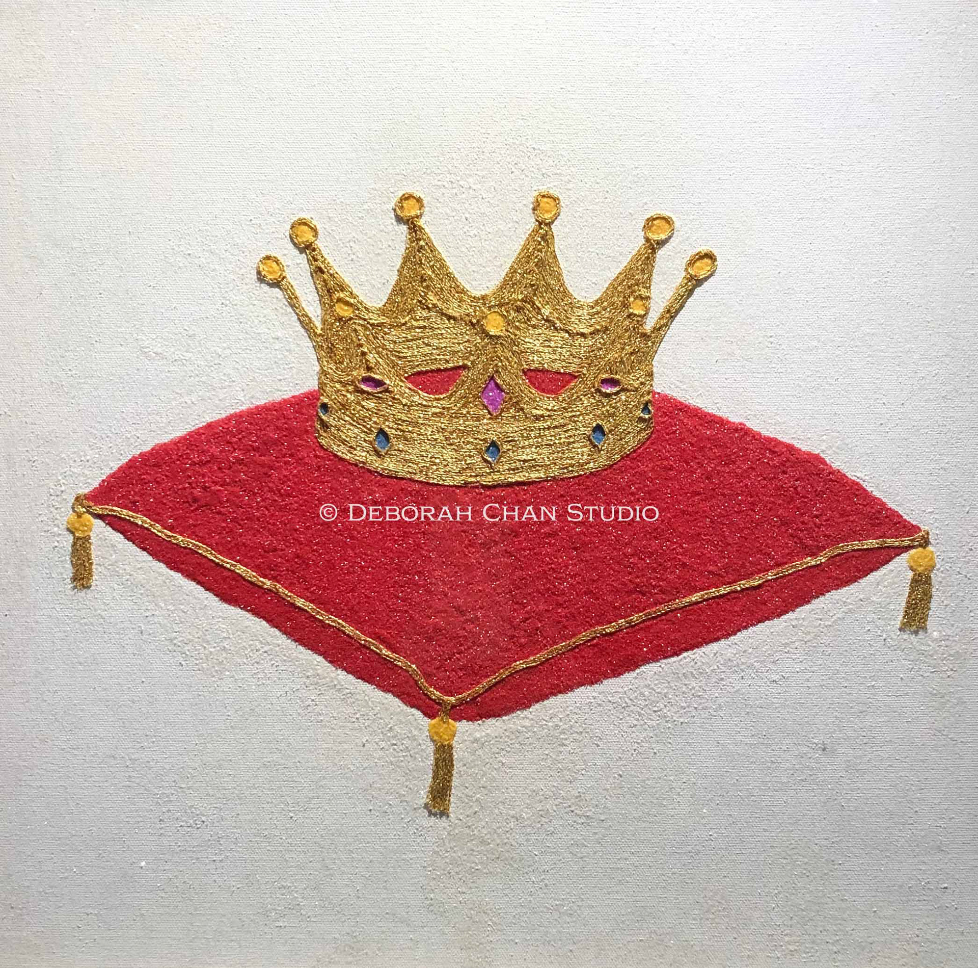 The Crown of Life, 2017 Mixed Media on Canvas, 18" x 18", S$3,800.00 (Price includes frame)