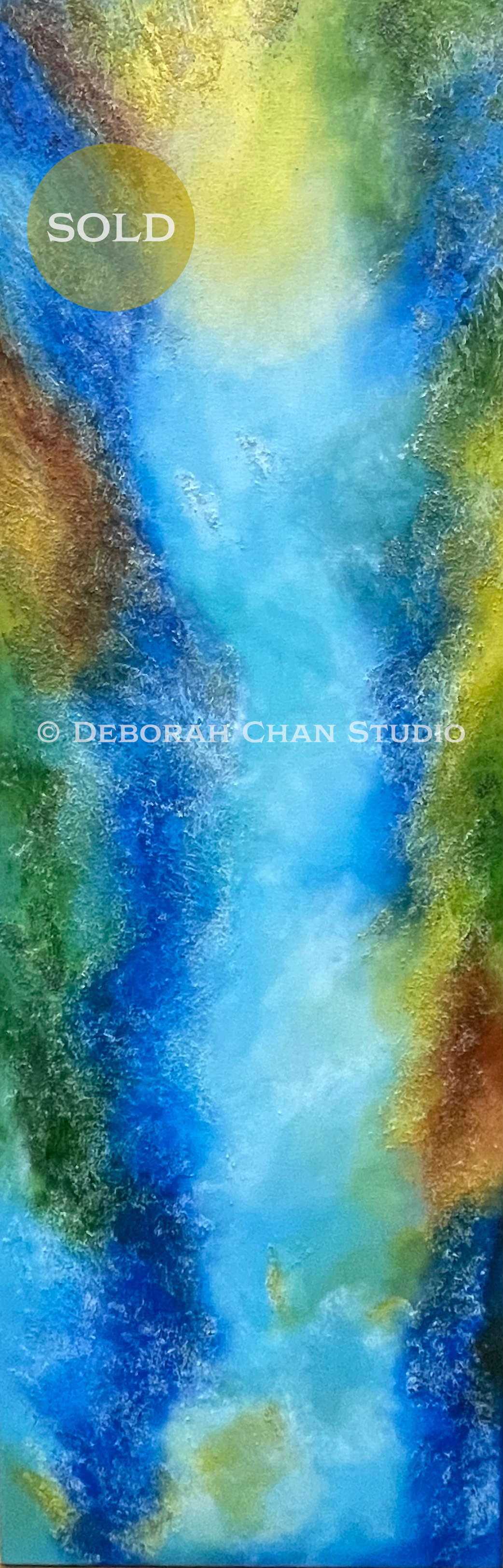 SOLD - Majesty: Proskuneo, 2023 Acrylic on Canvas, 16” x 48”.