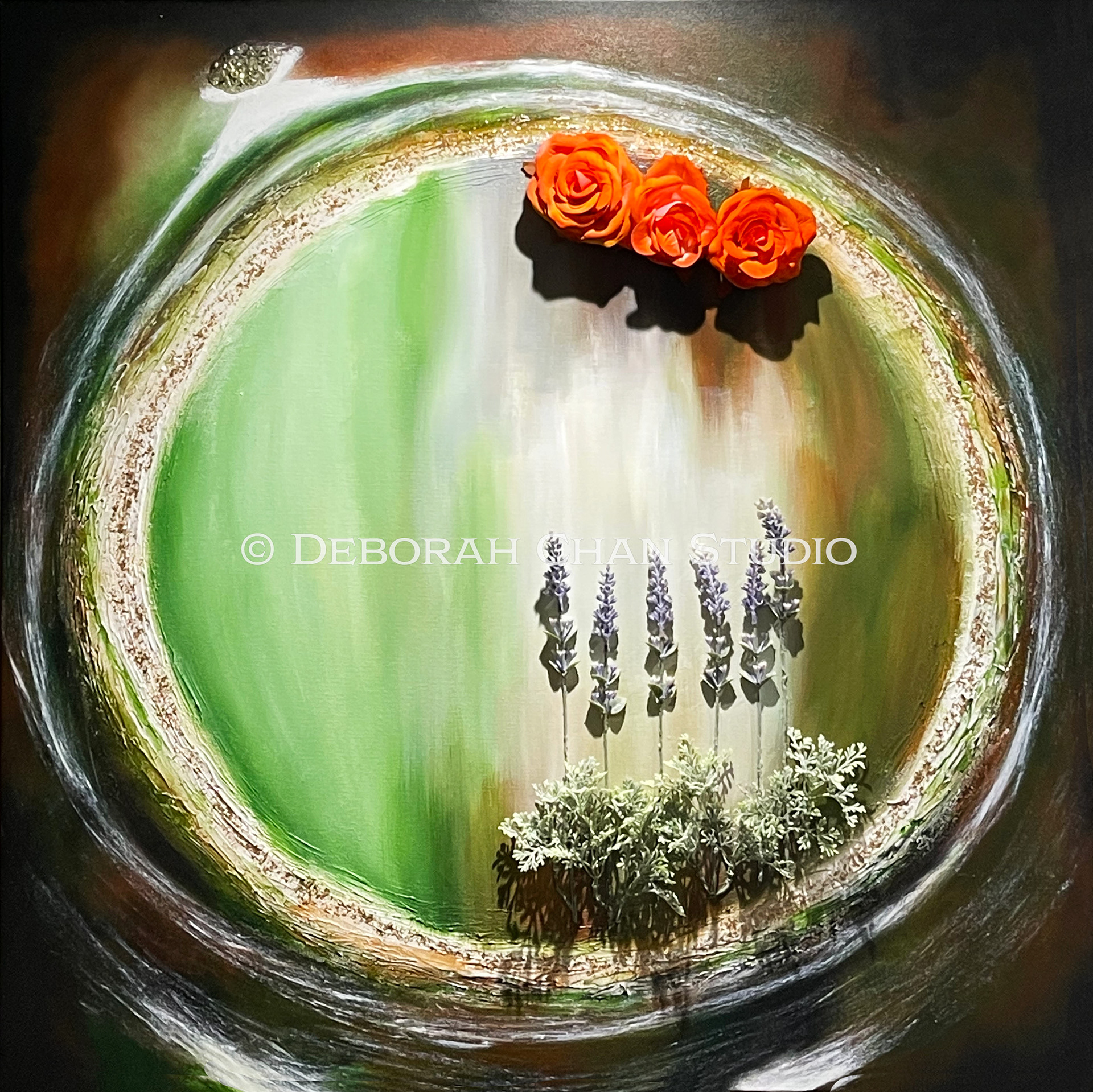 Union of Love, 2024 Mixed Media on Canvas, 36" x 36", S$8,000.00 (Price includes UV protective frame)