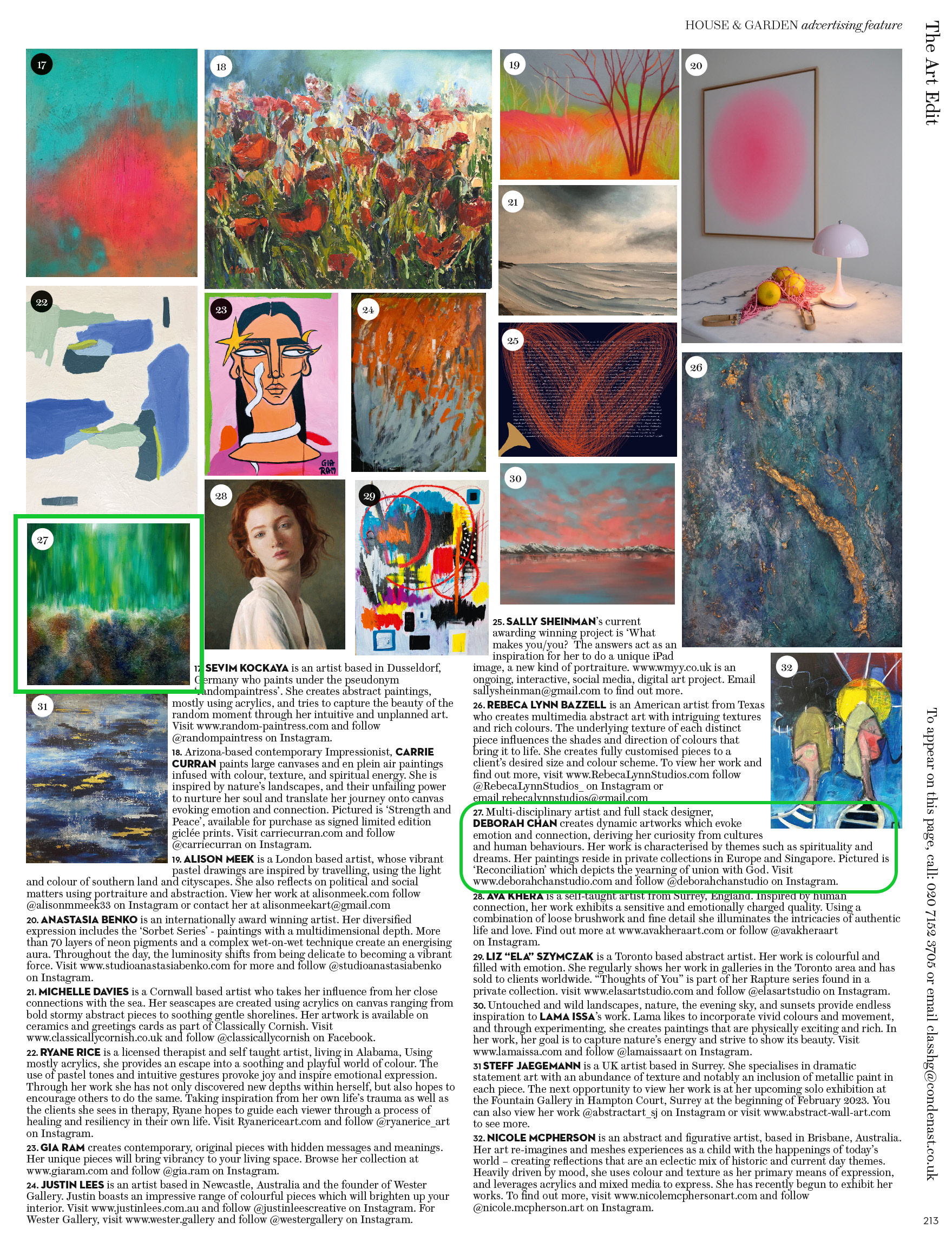 Reconciliation & Deborah's profile on page 213, no. 27