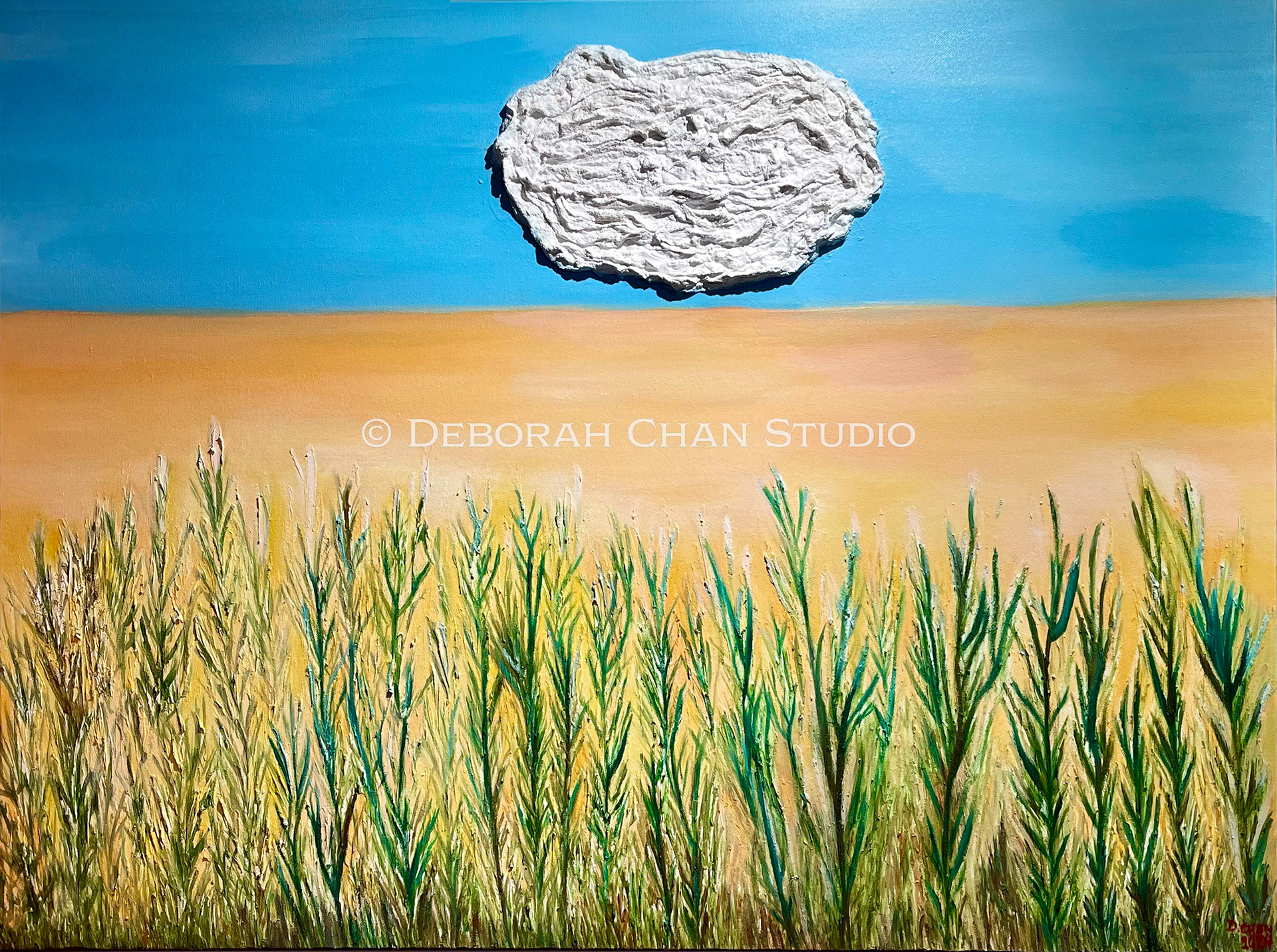 Captivating (Harvest Field), 2024 Mixed Media on Canvas 40" x 30", S$4,500.00