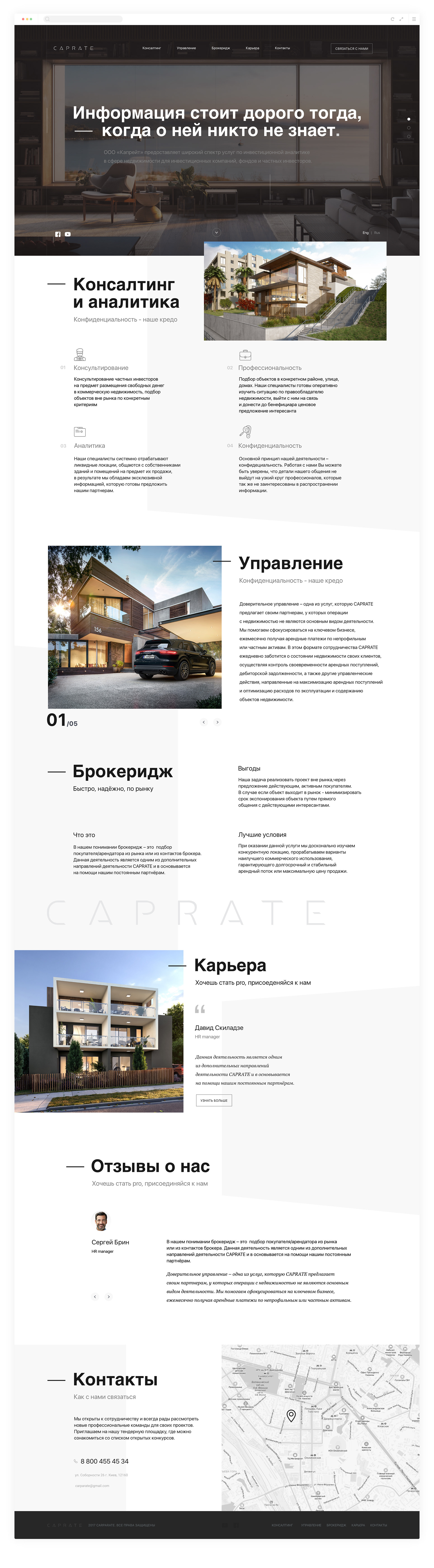 Caprate Design project for consulting company