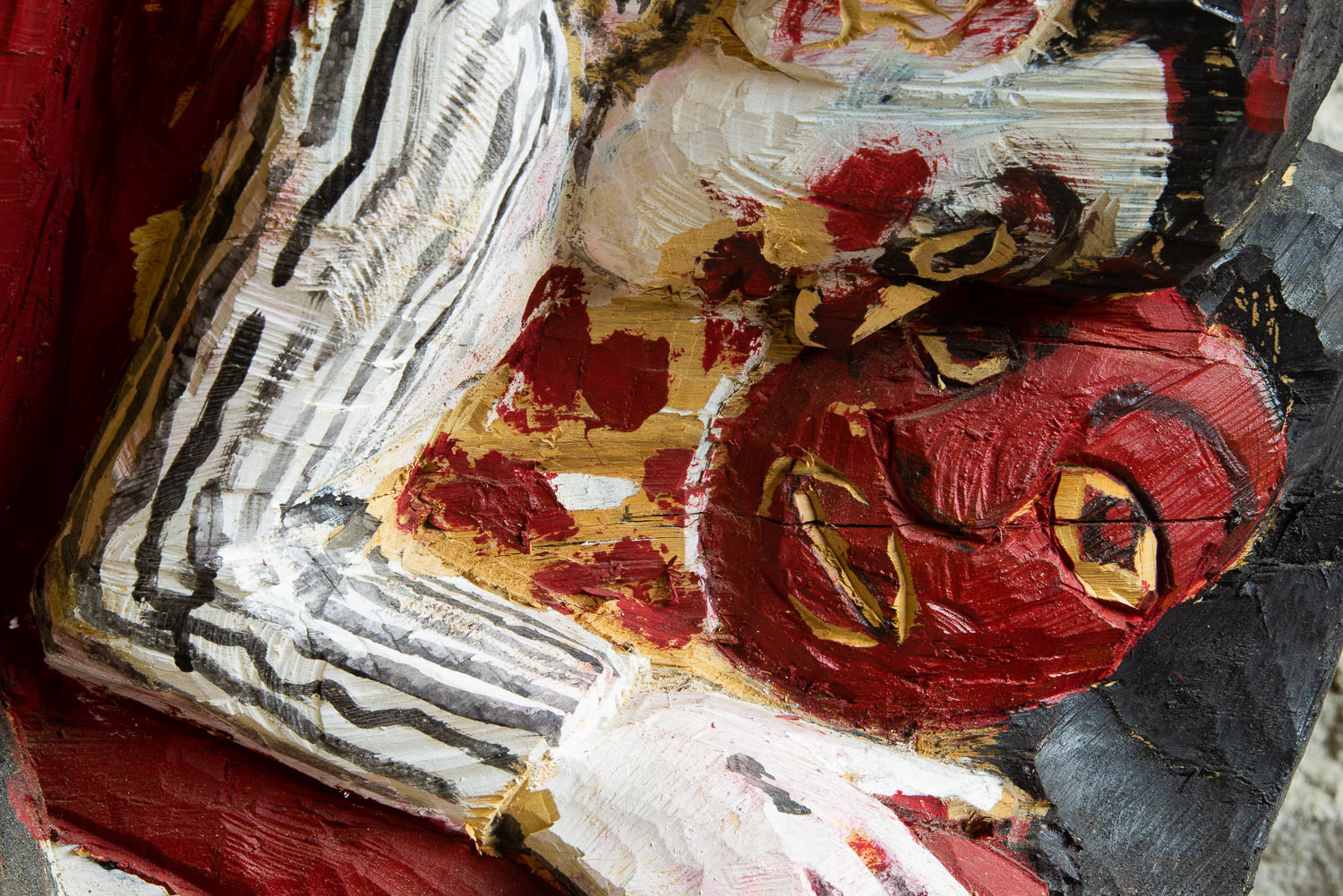 »Paar im Frühling«|»A Couple In Spring« von Hans Scheib, 2010, Holz/Farbe | wood/paint