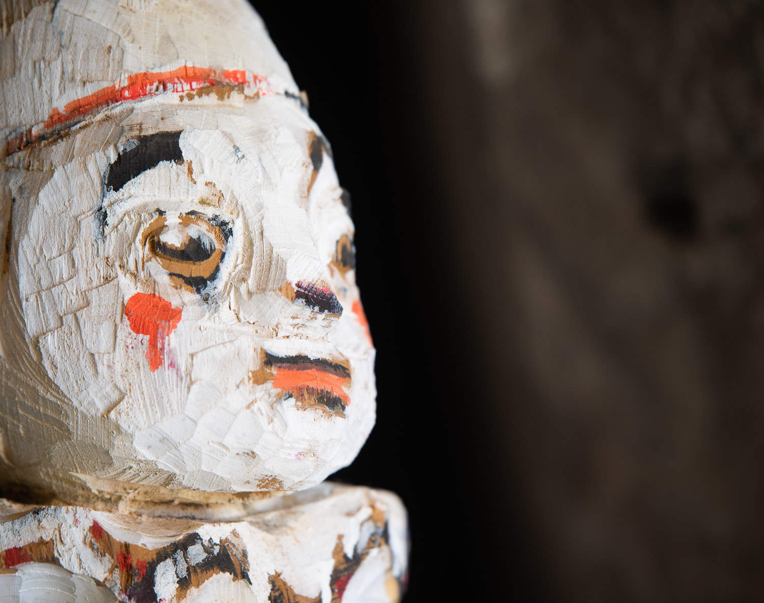 »The New Gilles« von Hans Scheib, 2015, Holz/Farbe | wood/paint