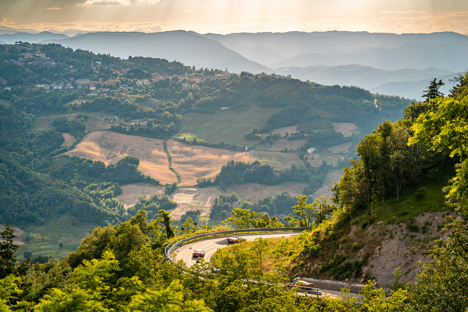 Mille Miglia in the hills of Emilia Romagna