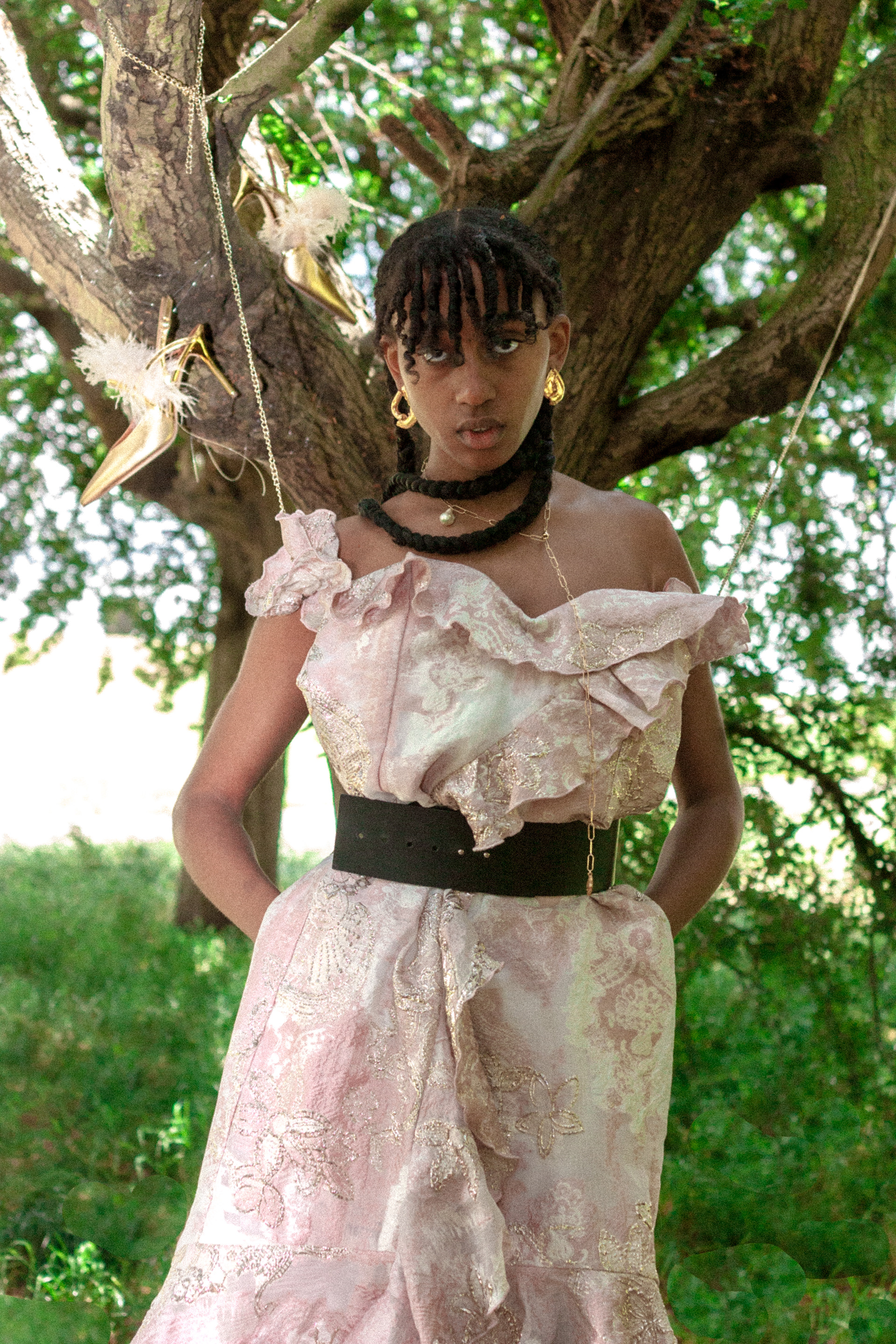 Shoes Malone Soulier AW19, Dresses Malen Oddershed Bach, Jewellery Alighieri