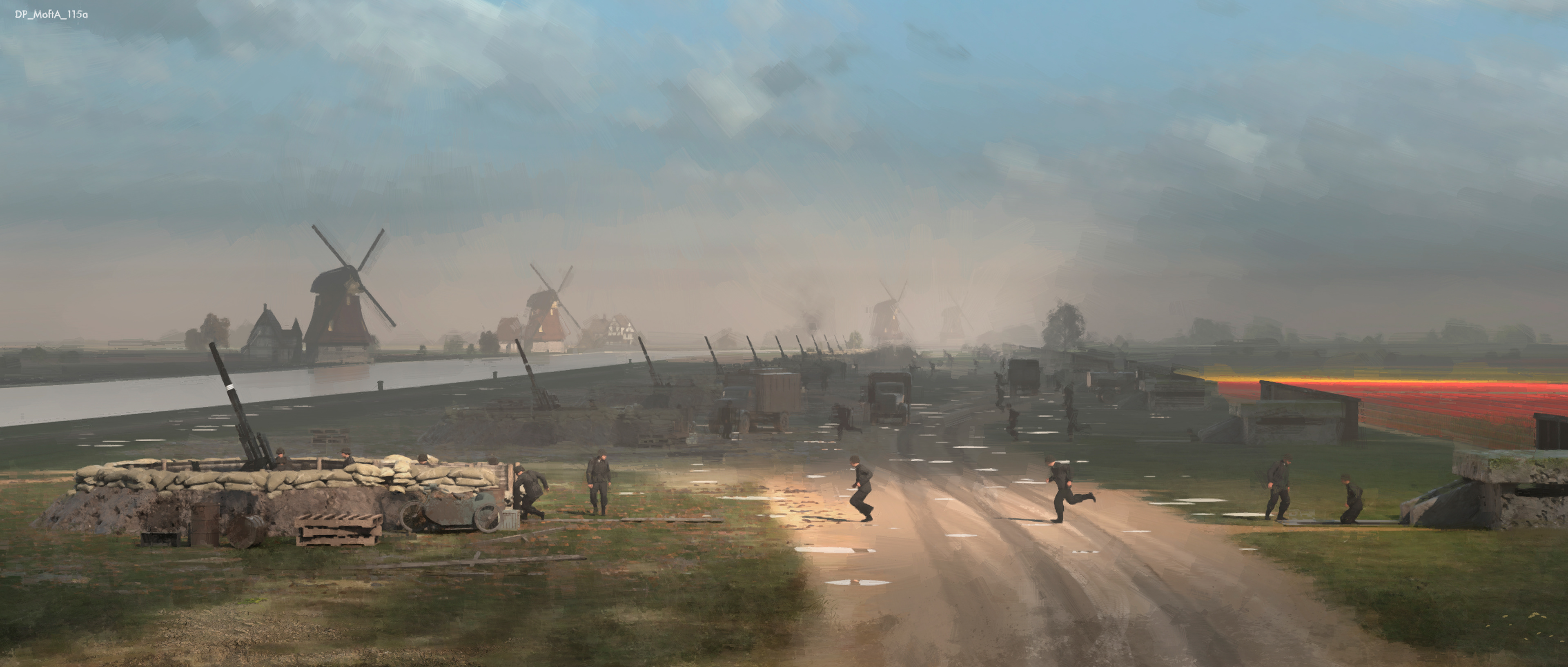 AckAck gunners scramble tulip fields and windmills