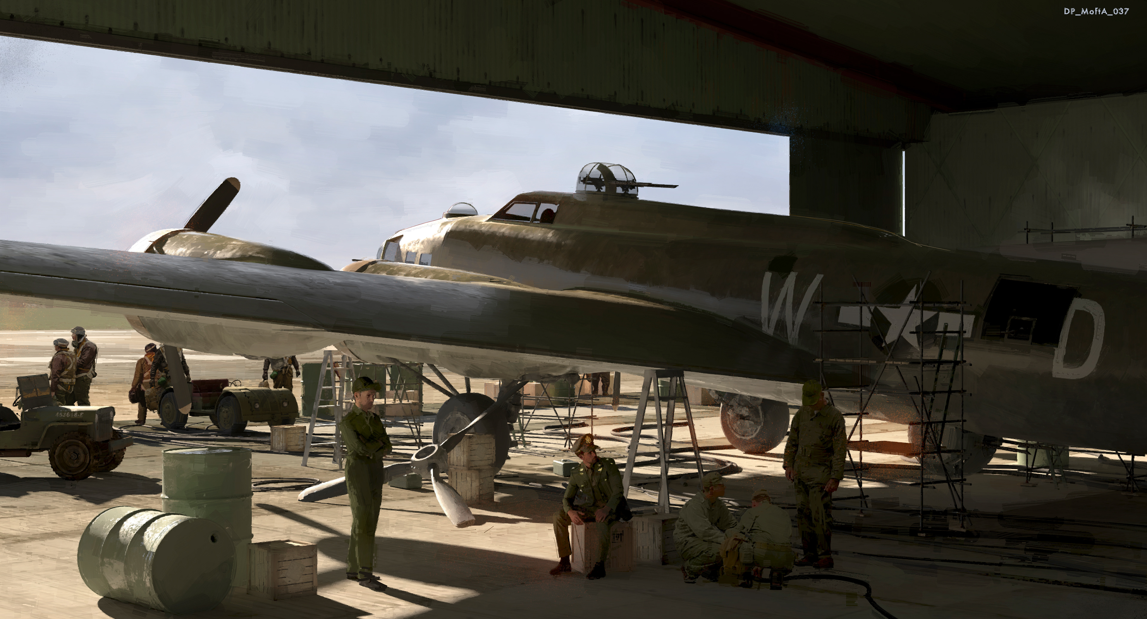 B-17 in Hanger for repairs