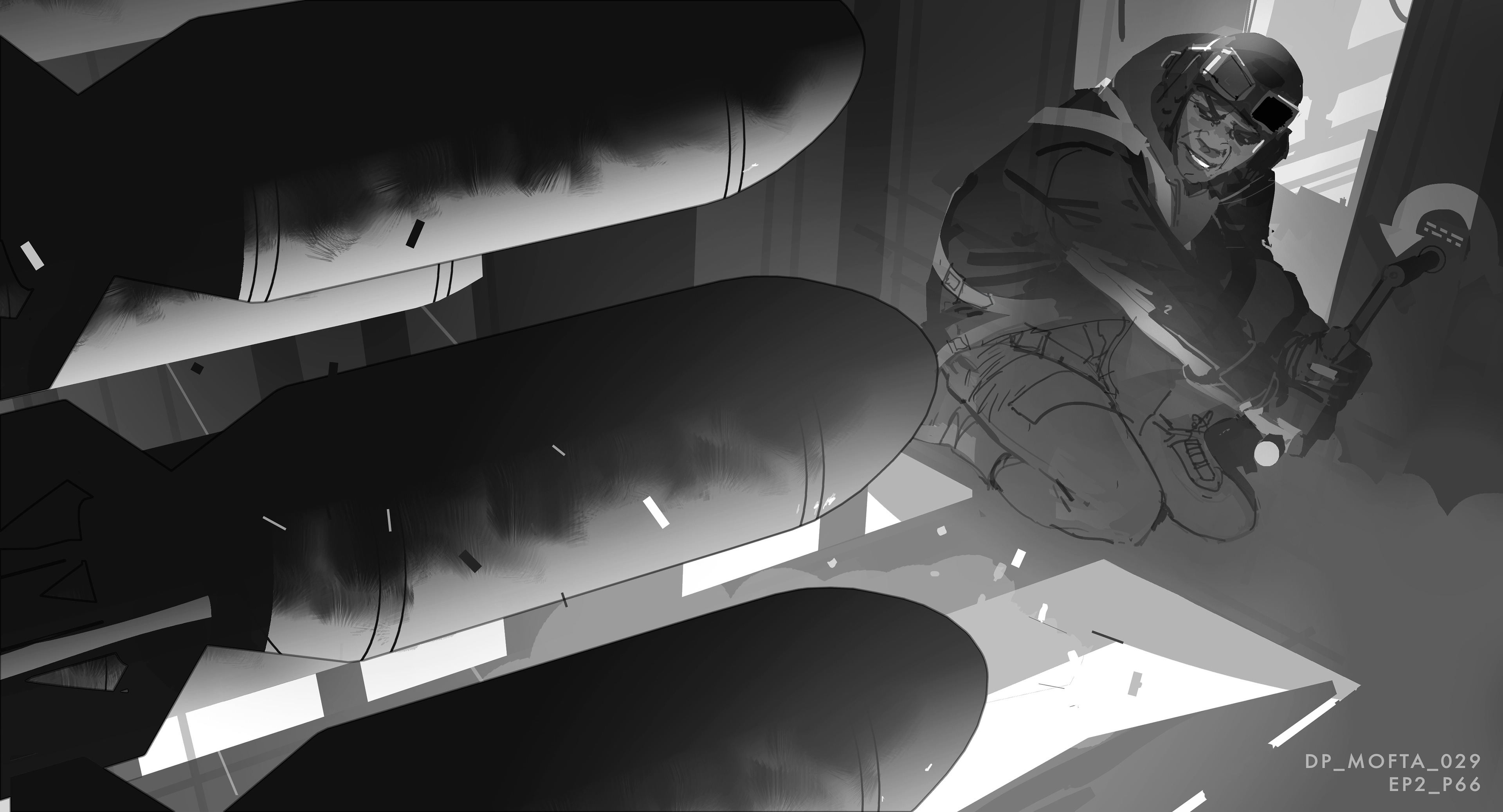 Bomb bay doors crank