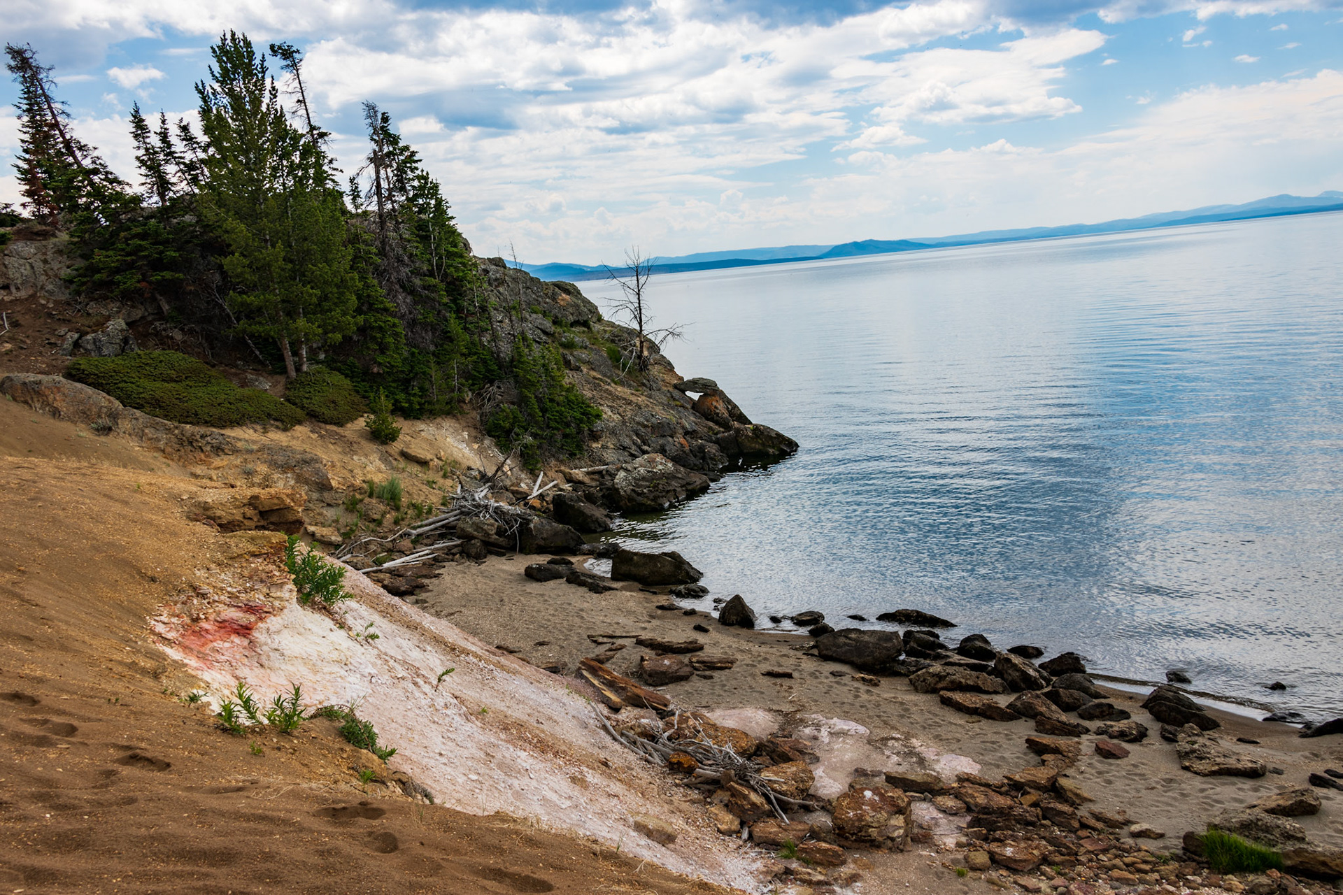 Views of Yellowstone lake Along Storm Point Nature Trail