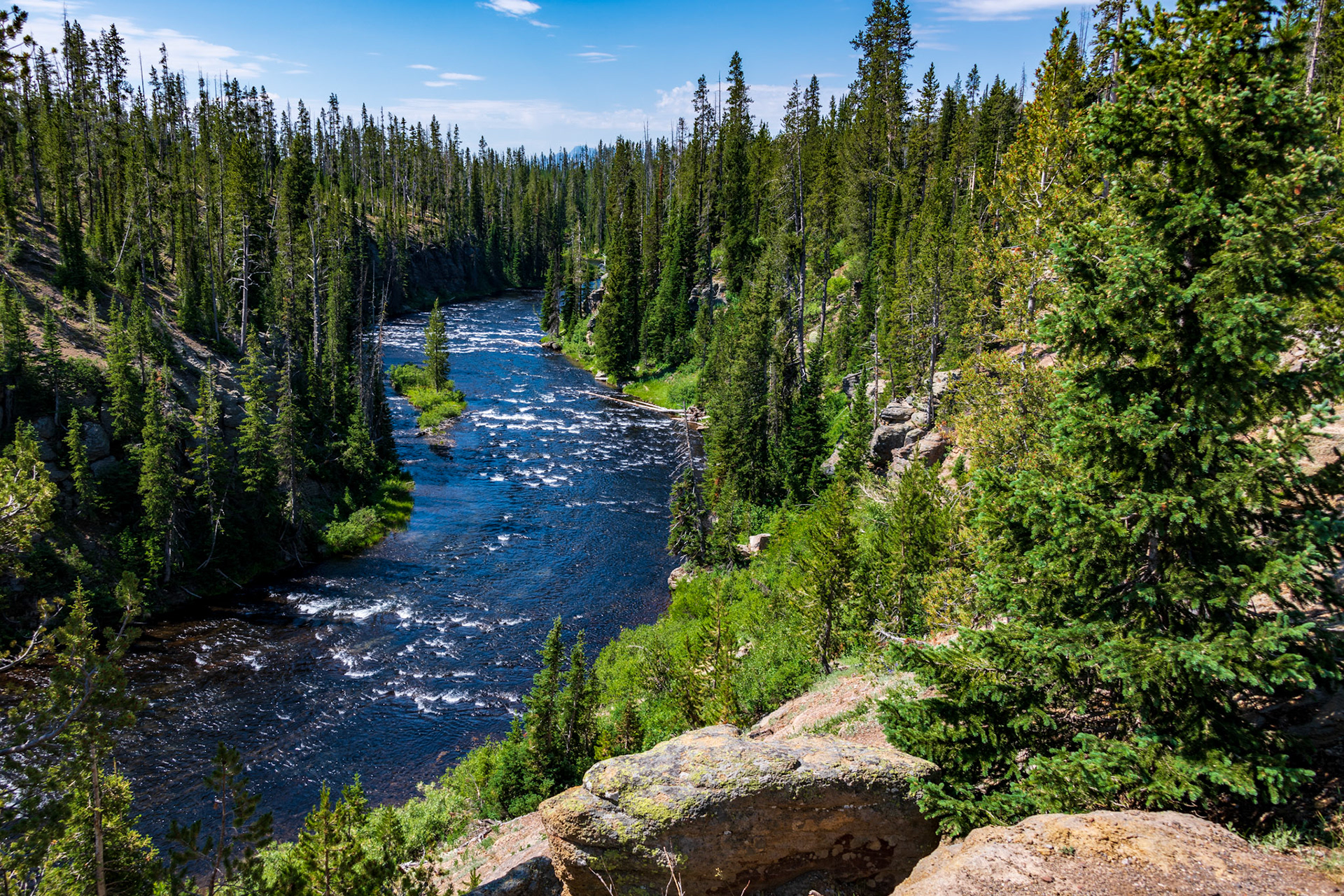 View of Yellowstone River from above
