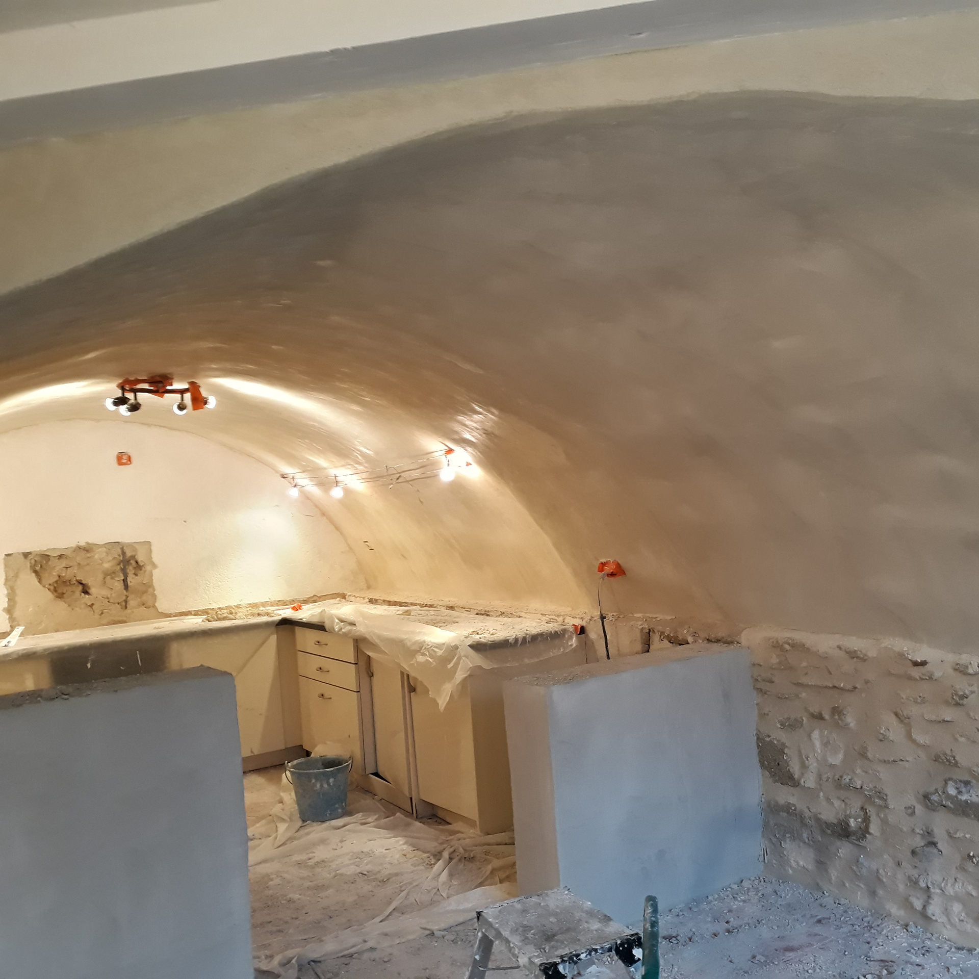 Cuisine en finition stuc