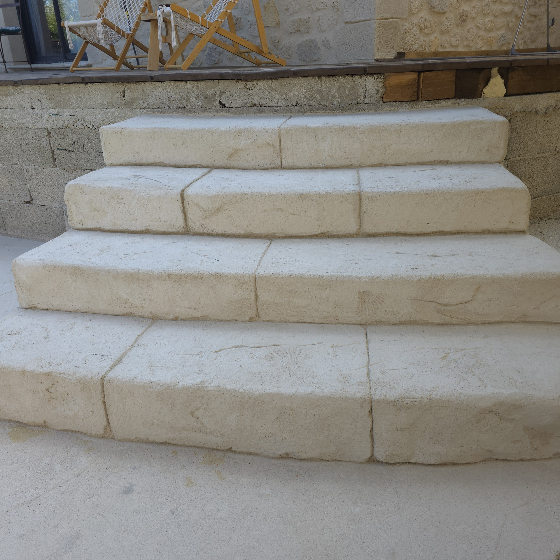 Escalier imitation pierre