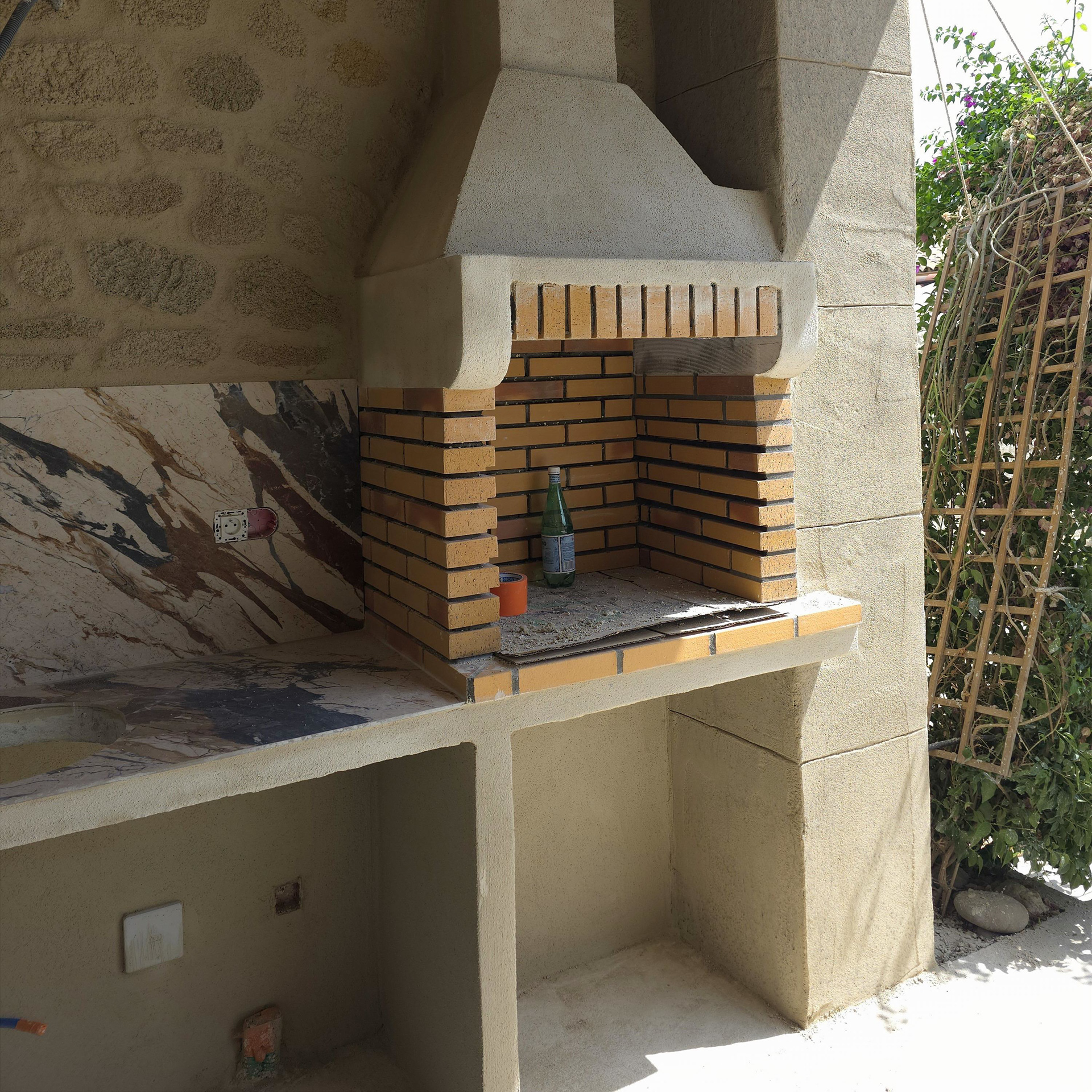 Cuisine d'été en finition talochée