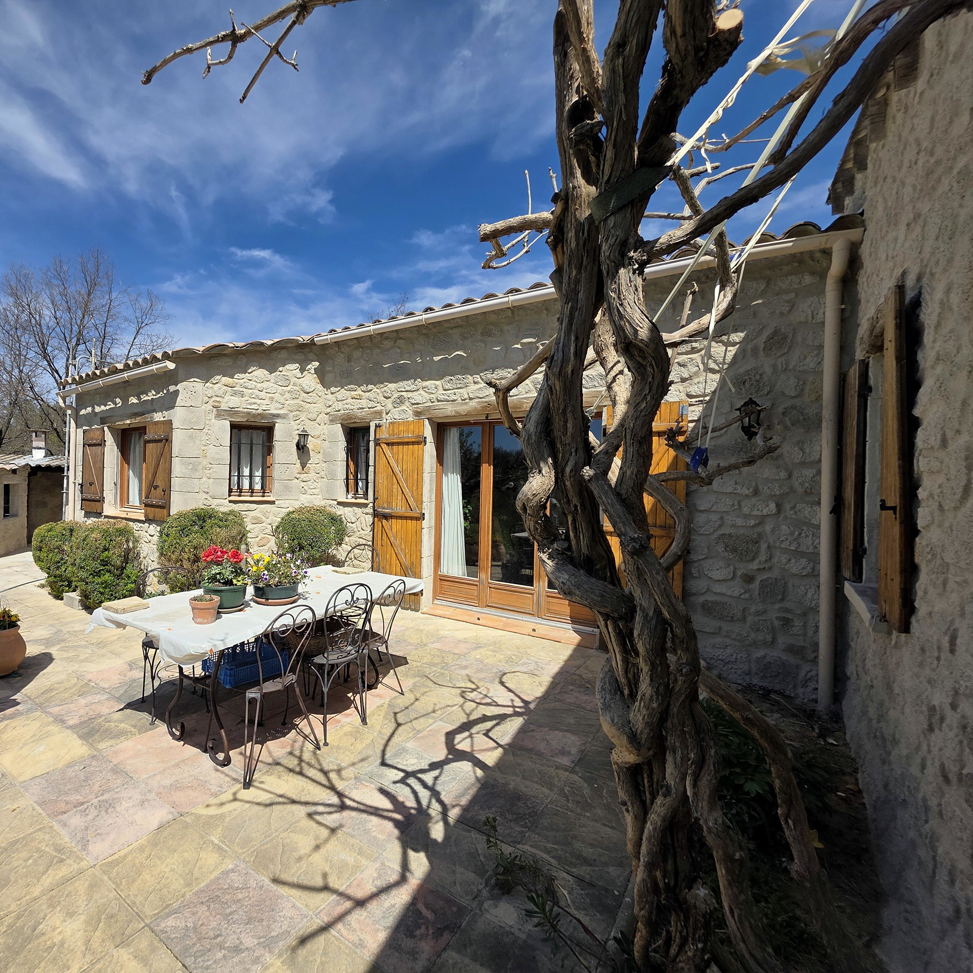 Vue sur la terrasse