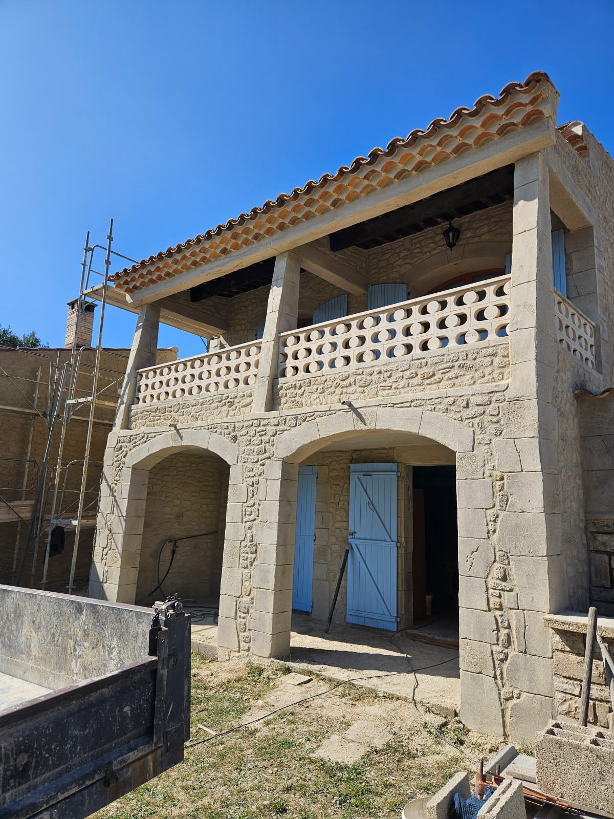 Vue sur l'arrière de la maison 