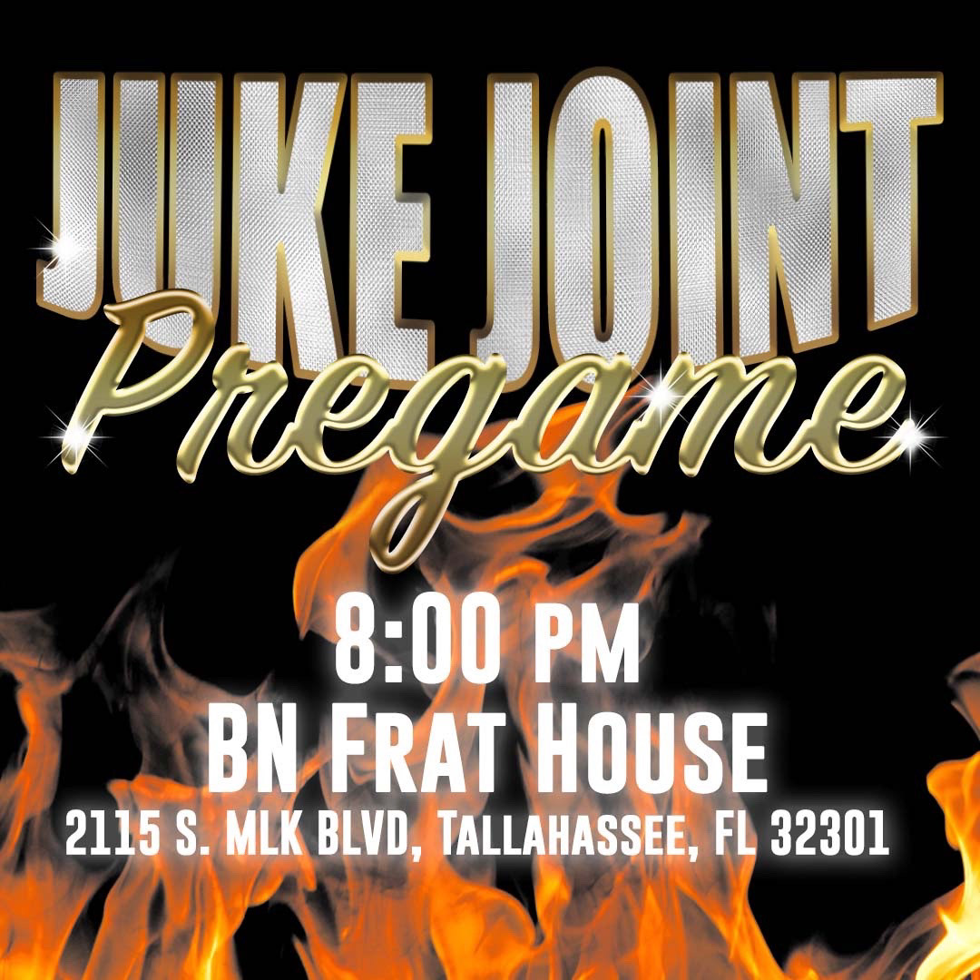 Juke Joint pregame flyer at the Frat House