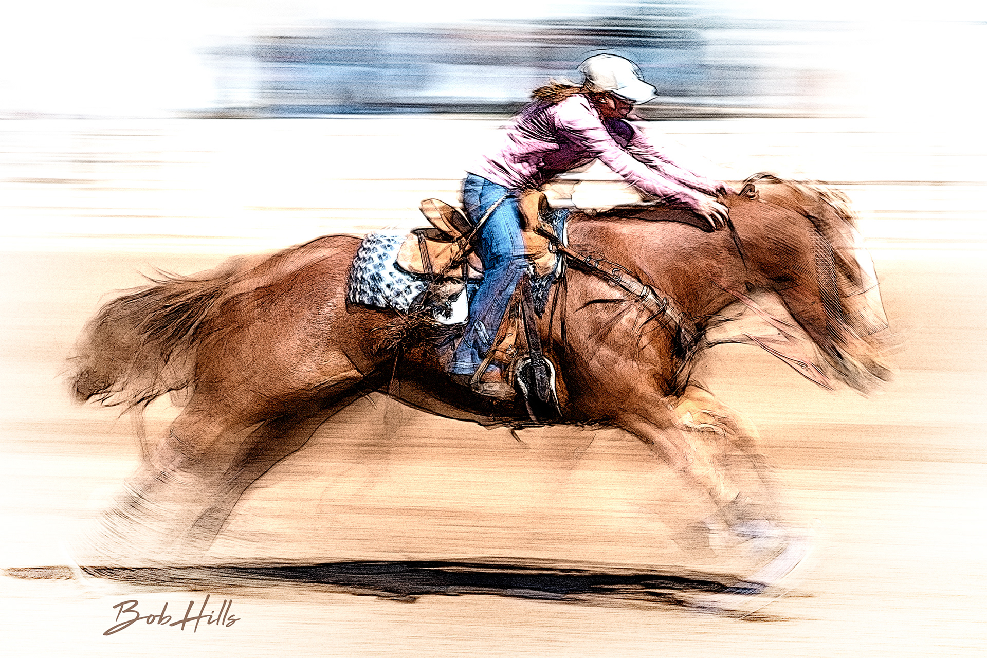 Barrel Racing Art - 34