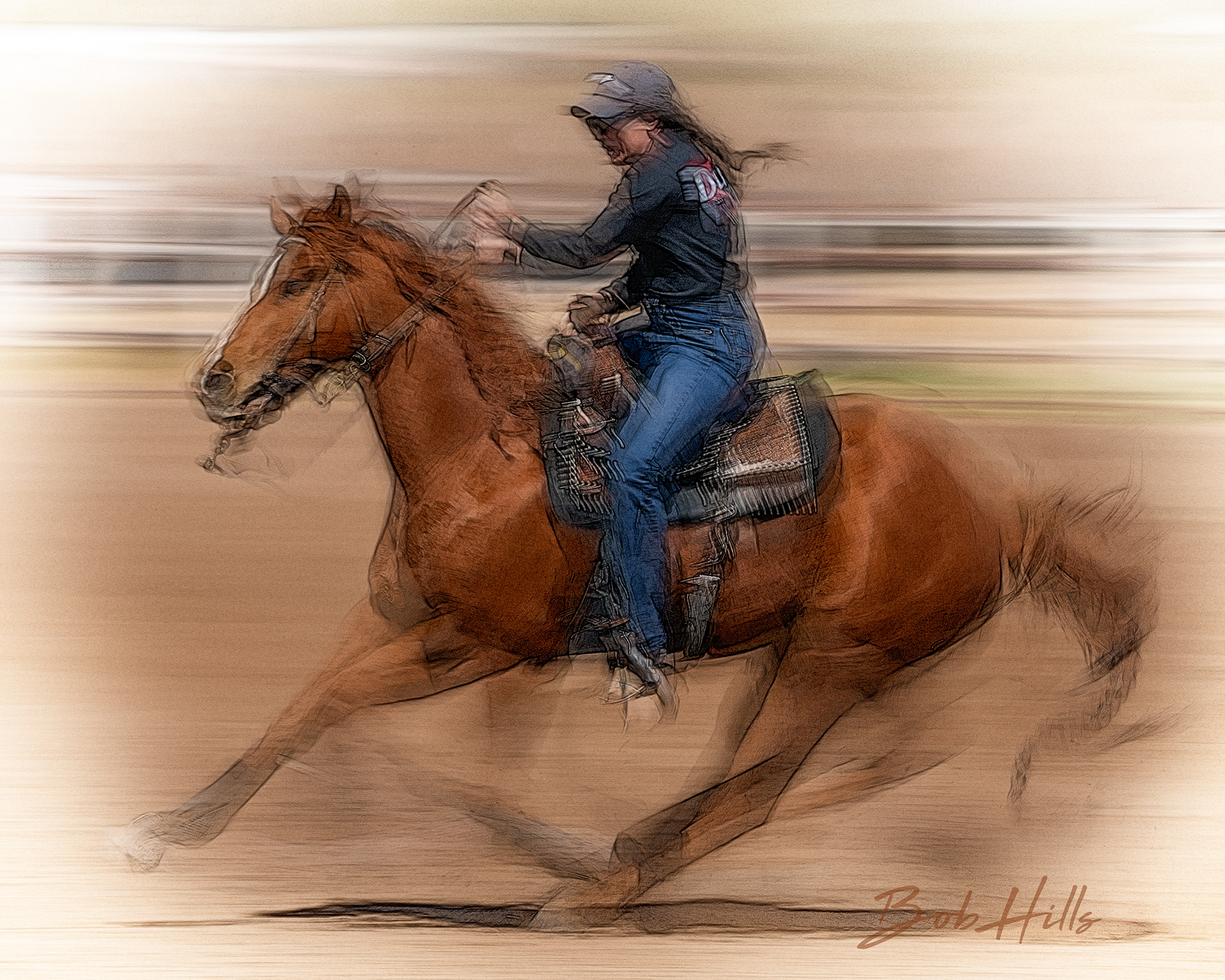 Barrel Racing Art - 17