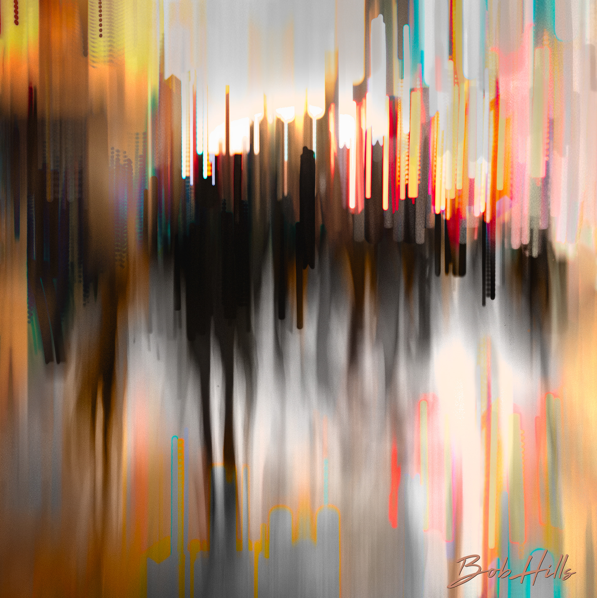 Busy Downtown Sidewalk