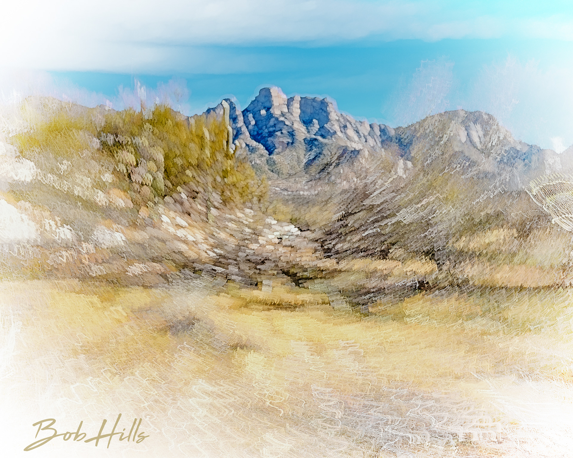 Distant Mountain Peak