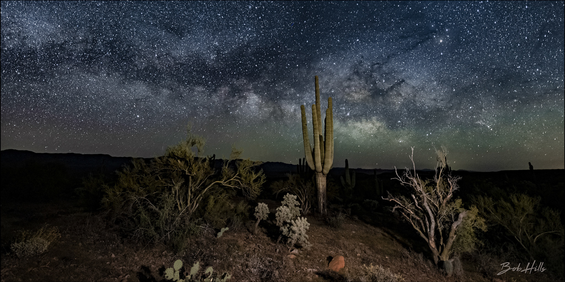 April Milky Way in Desert