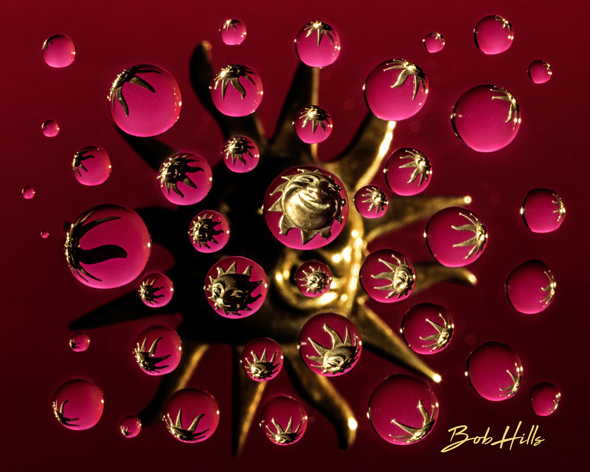 Sun Pin in Pink & Gold