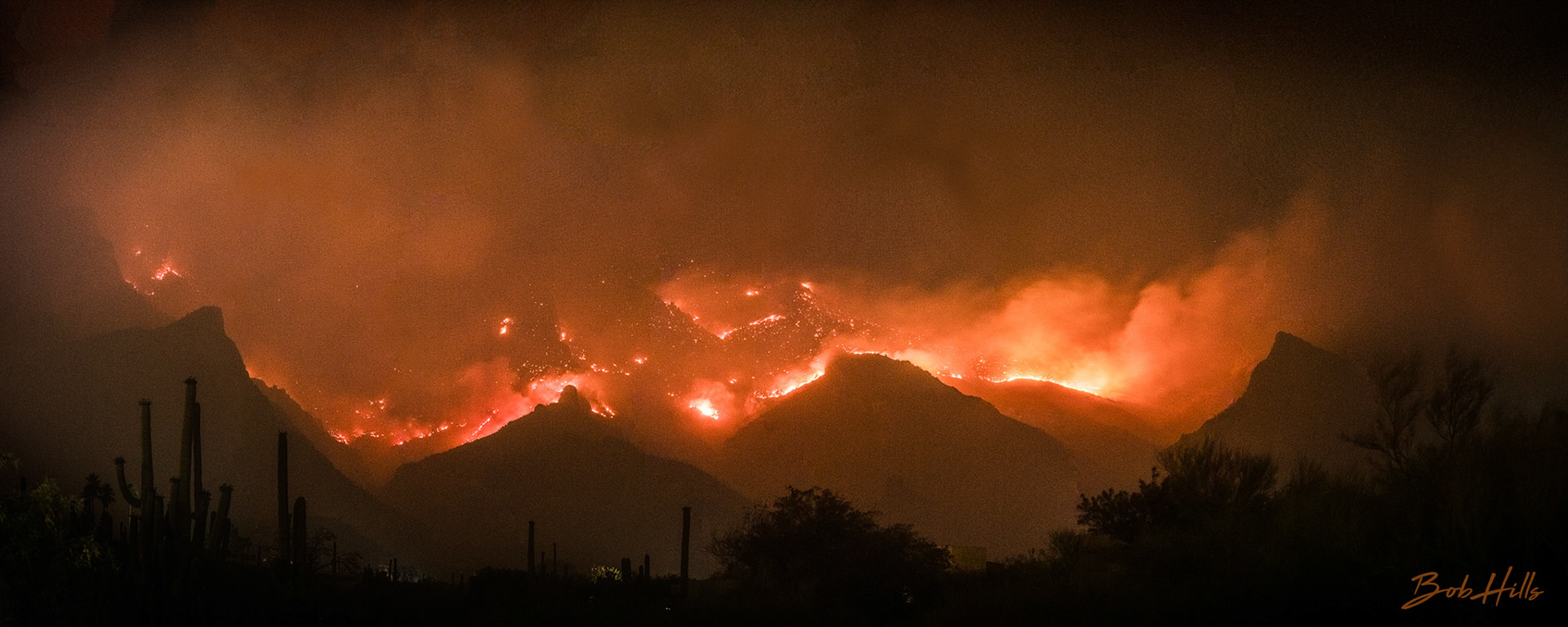Big Horn Fire From Catalina Foothills No 1