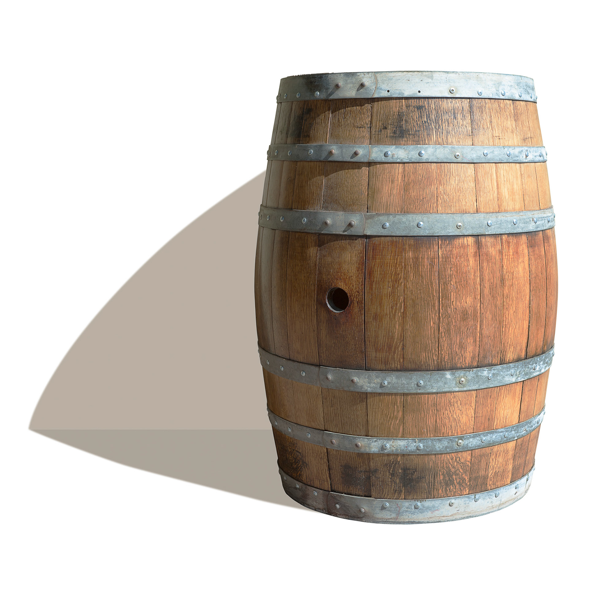 Empty Wine Barrel Sitting Near Wall 