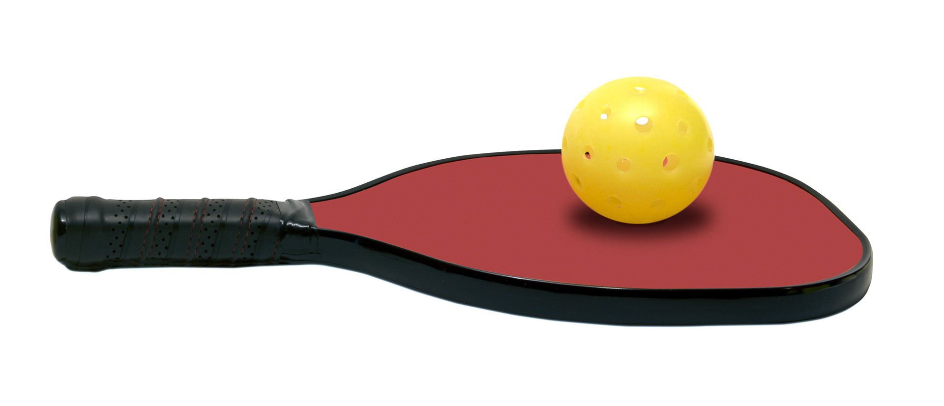 Horizontal Red Paddle with Yellow Ball