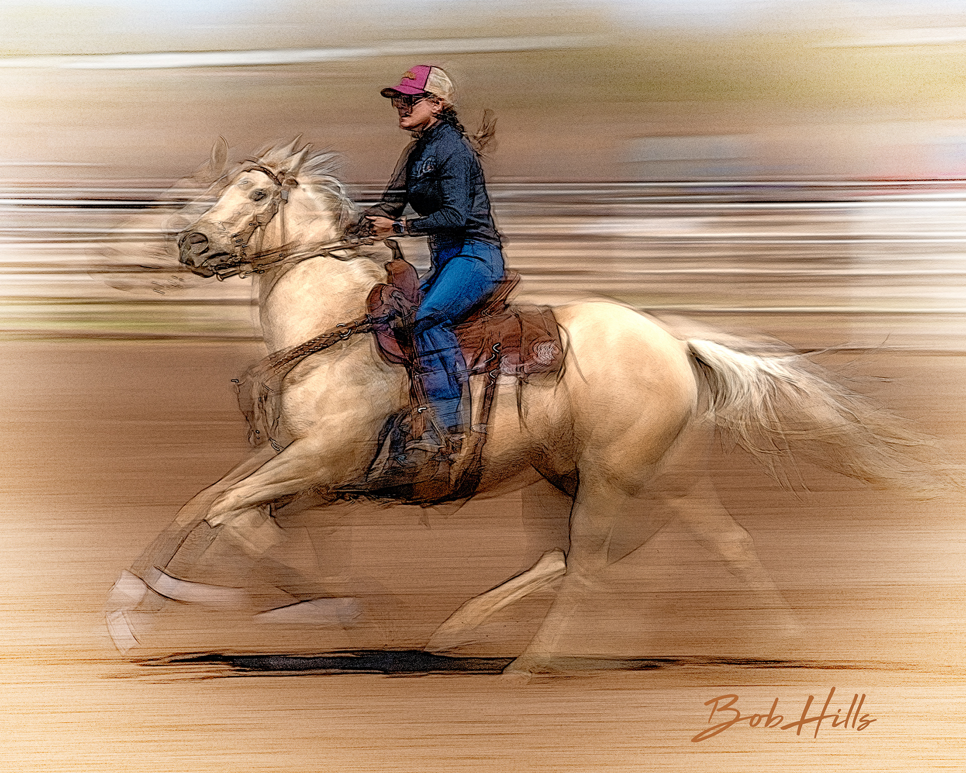 Barrel Racing Art -