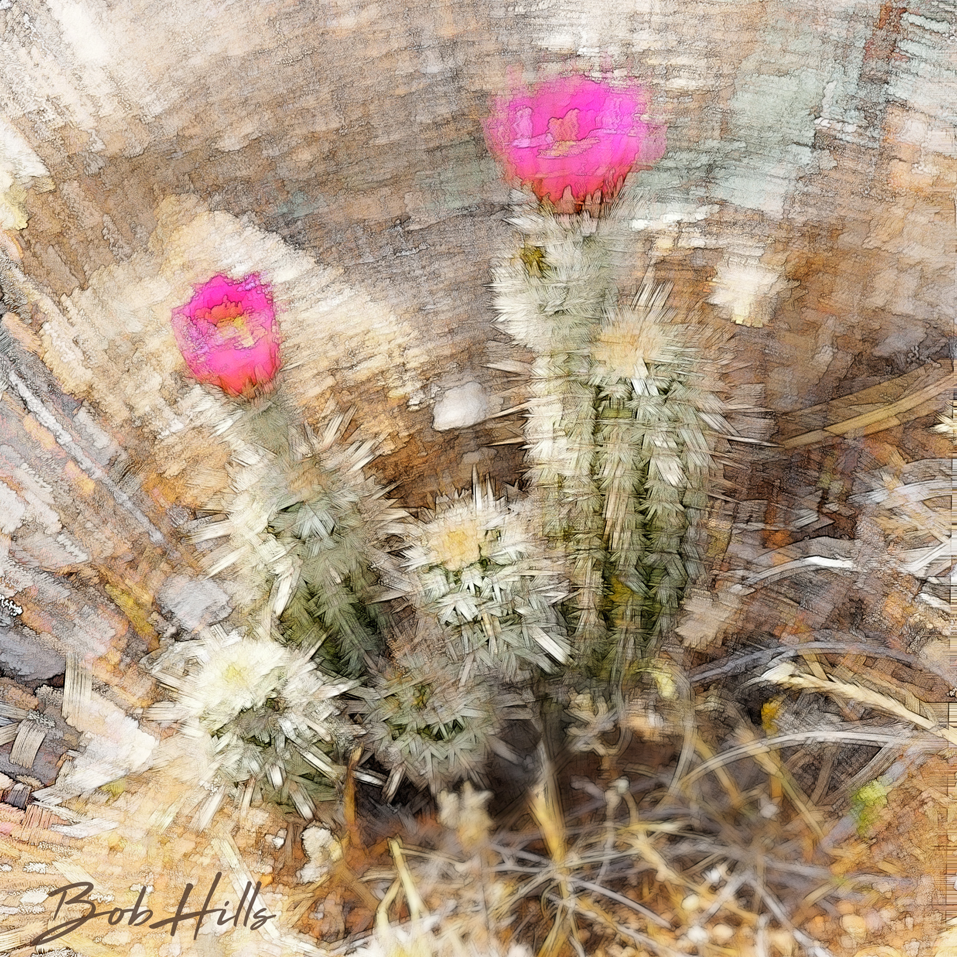 Hedgehog with 2 Blossoms