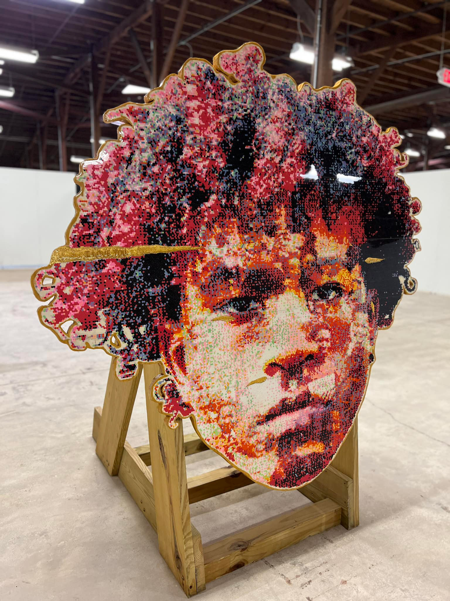 Jayden - 17. For 17 years I've known you. At the young age of 19, I became your father... You're my son. You helped me become a man and I'm thankful for that. Through the years I've watched you grow, learn, and become independent. It is you I celebrate. There's more to you underneath that you've yet to see. Underneath any mistakes, you'll always be more precious than gold. You'll always be valuable. God has a purpose for you. He loves you. You are important. Each year of your life is on display within this artwork, an image for every year. A moment in history I will always have. And when obstacles arise in life, this reminds me that we need to step away every now and then to see a clearer picture. If each dot is a reason for me to love you Jayden, there'd be over 70,000. I only need one though... and it's you.