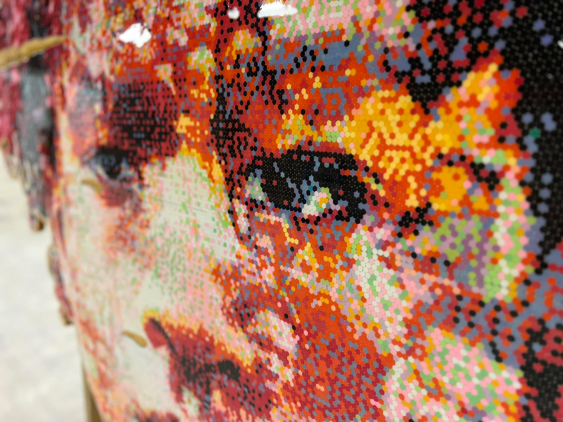 Jayden - 17. For 17 years I've known you. At the young age of 19, I became your father... You're my son. You helped me become a man and I'm thankful for that. Through the years I've watched you grow, learn, and become independent. It is you I celebrate. There's more to you underneath that you've yet to see. Underneath any mistakes, you'll always be more precious than gold. You'll always be valuable. God has a purpose for you. He loves you. You are important. Each year of your life is on display within this artwork, an image for every year. A moment in history I will always have. And when obstacles arise in life, this reminds me that we need to step away every now and then to see a clearer picture. If each dot is a reason for me to love you Jayden, there'd be over 70,000. I only need one though... and it's you.