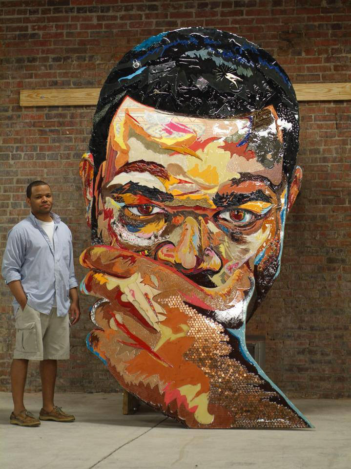 Think, exhibited at ArtFields, is composed of more than 2,600 individually crafted pieces carefully assembled into one unified image. The scale and detail encourage viewers to slow down and reflect on the power of thought and intention. The work received the 2014 People’s Choice Award, something I’m grateful for because it showed the piece resonated with those who experienced it.