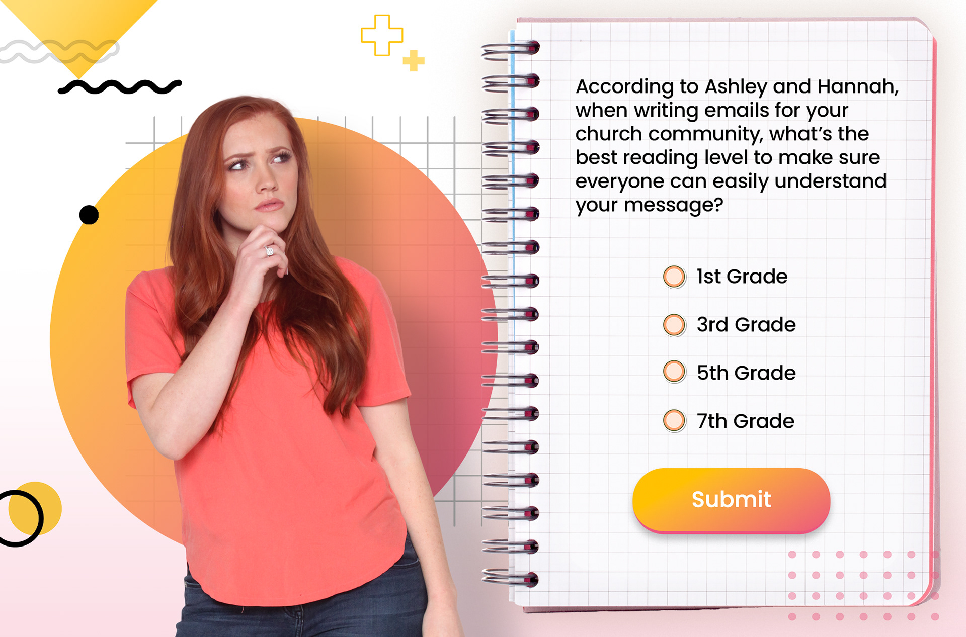 Knowledge Check - Question This screen presents a simple multiple-choice question designed to keep learners engaged and focused. Built from a mid-fidelity layout created by the developer, my role was to refine the visual design to improve clarity and consistency within the course.