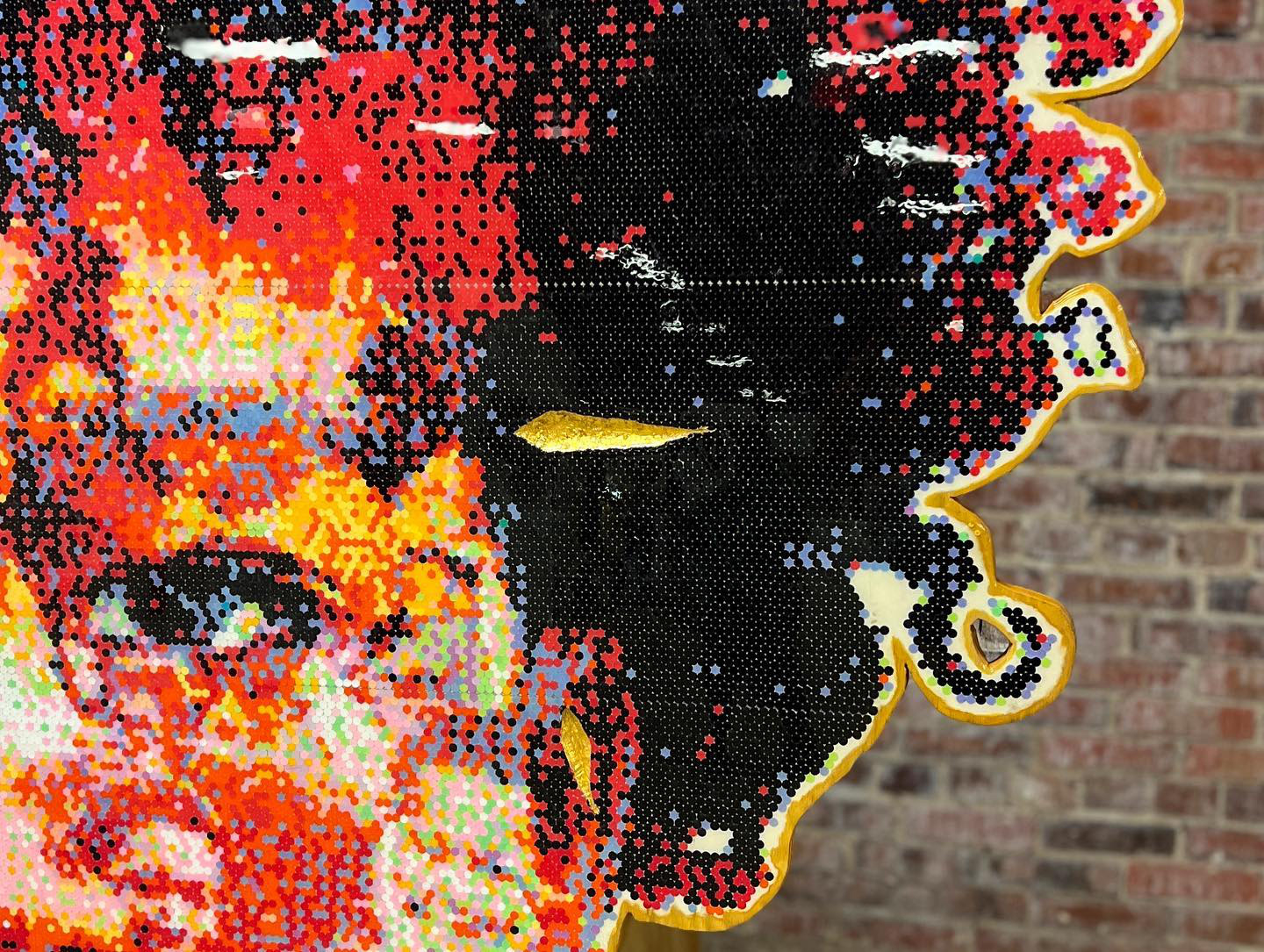 Jayden - 17. For 17 years I've known you. At the young age of 19, I became your father... You're my son. You helped me become a man and I'm thankful for that. Through the years I've watched you grow, learn, and become independent. It is you I celebrate. There's more to you underneath that you've yet to see. Underneath any mistakes, you'll always be more precious than gold. You'll always be valuable. God has a purpose for you. He loves you. You are important. Each year of your life is on display within this artwork, an image for every year. A moment in history I will always have. And when obstacles arise in life, this reminds me that we need to step away every now and then to see a clearer picture. If each dot is a reason for me to love you Jayden, there'd be over 70,000. I only need one though... and it's you.