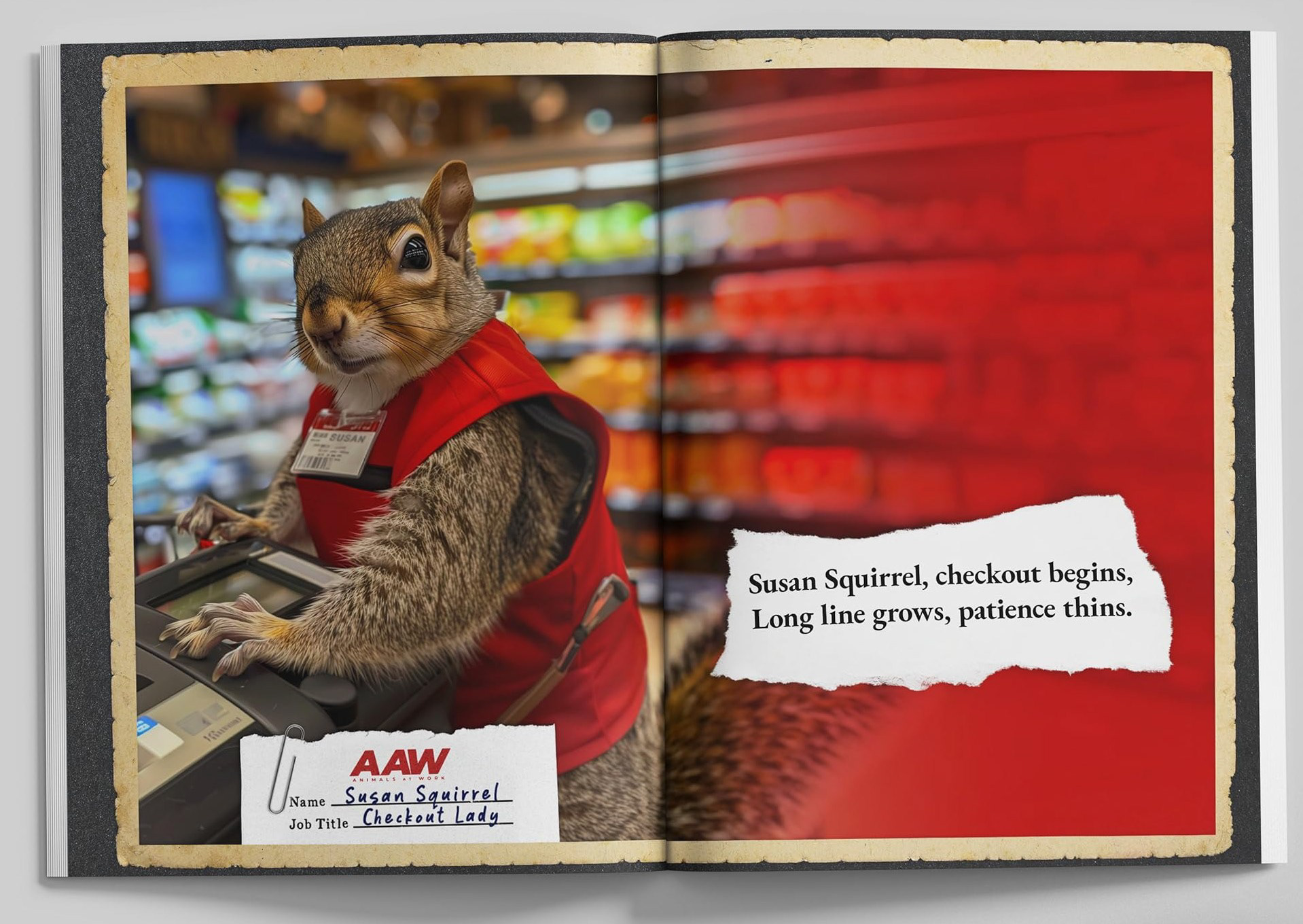 Animals At Work is a book I created utilizing AI imagery and lots of humor.