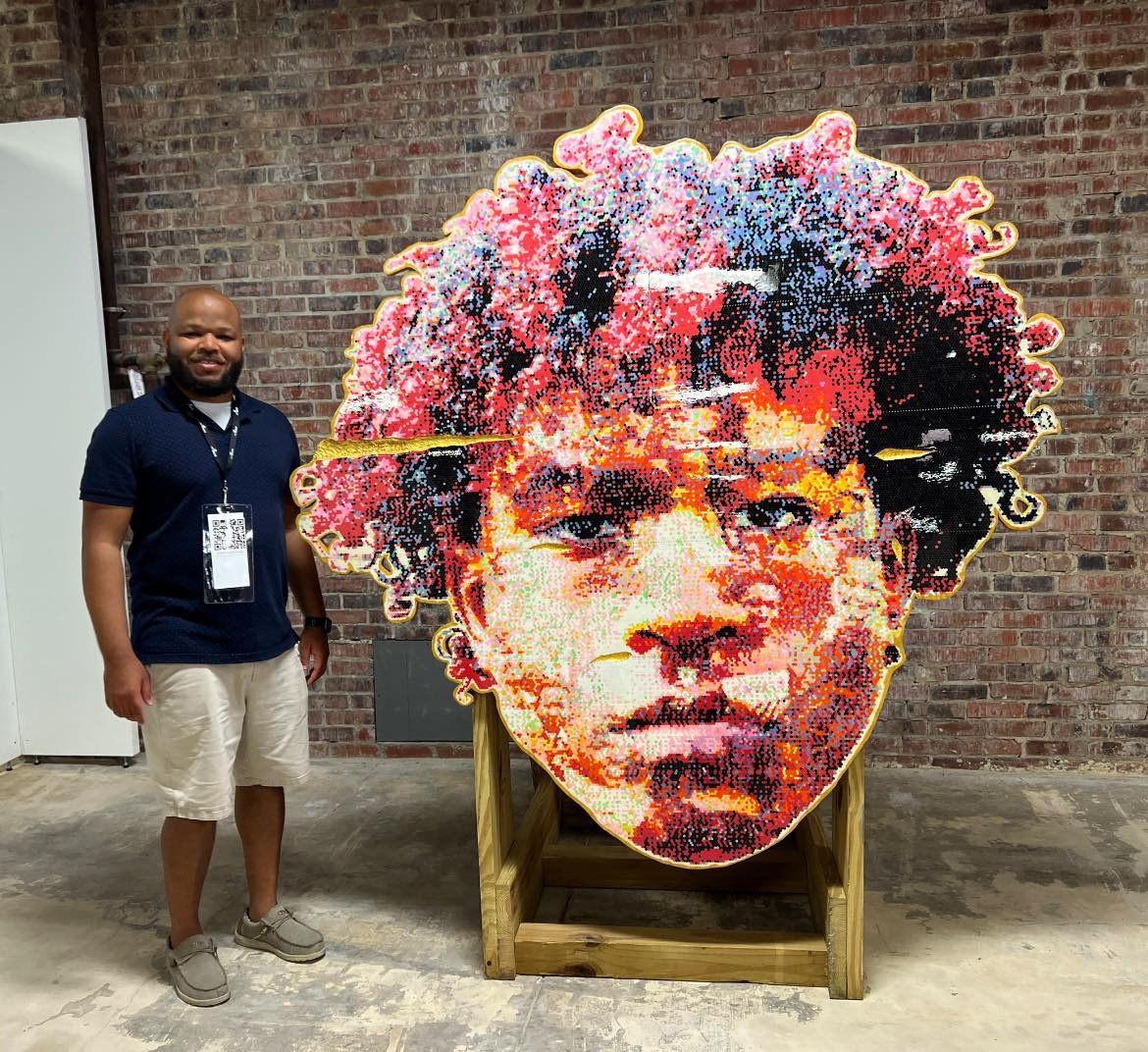 Jayden - 17. For 17 years I've known you. At the young age of 19, I became your father... You're my son. You helped me become a man and I'm thankful for that. Through the years I've watched you grow, learn, and become independent. It is you I celebrate. There's more to you underneath that you've yet to see. Underneath any mistakes, you'll always be more precious than gold. You'll always be valuable. God has a purpose for you. He loves you. You are important. Each year of your life is on display within this artwork, an image for every year. A moment in history I will always have. And when obstacles arise in life, this reminds me that we need to step away every now and then to see a clearer picture. If each dot is a reason for me to love you Jayden, there'd be over 70,000. I only need one though... and it's you.